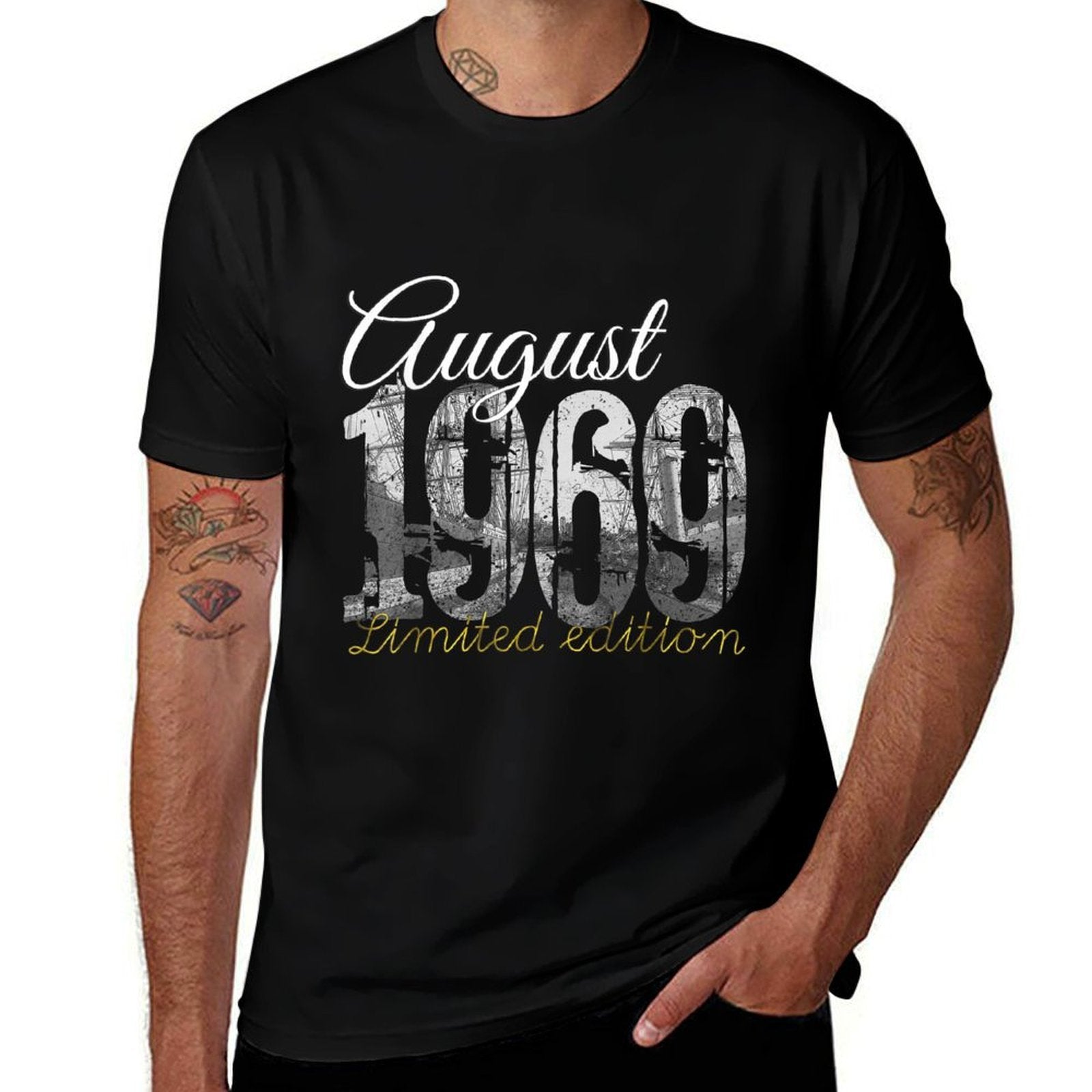 August 1969 - 50 Year Old 1969 50th Birthday Gift  Relaxed-fit T-Shirt