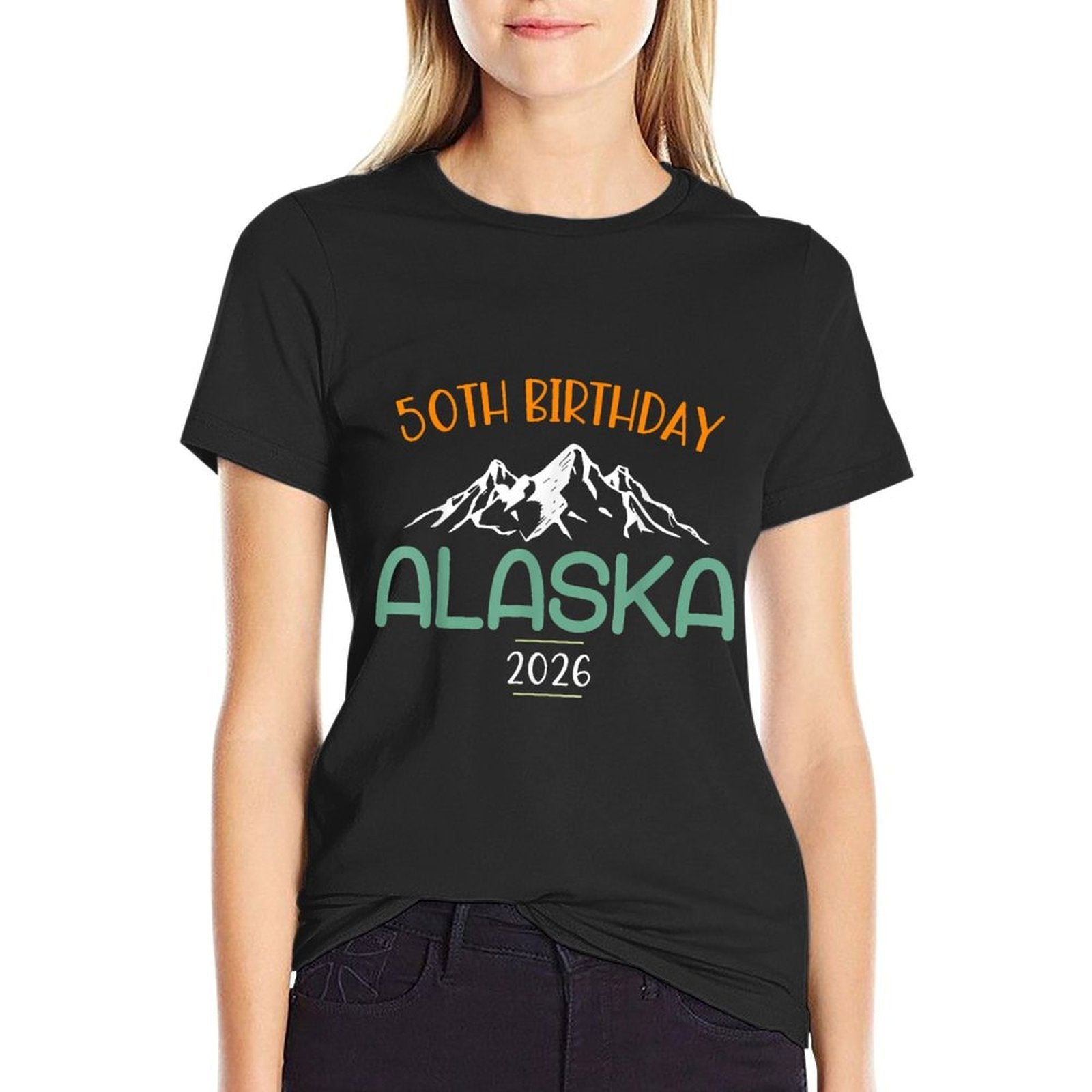 50th Birthday Alaska Cruise 2026 Matching Group Vacation  Wrinkle-resistant T-Shirt