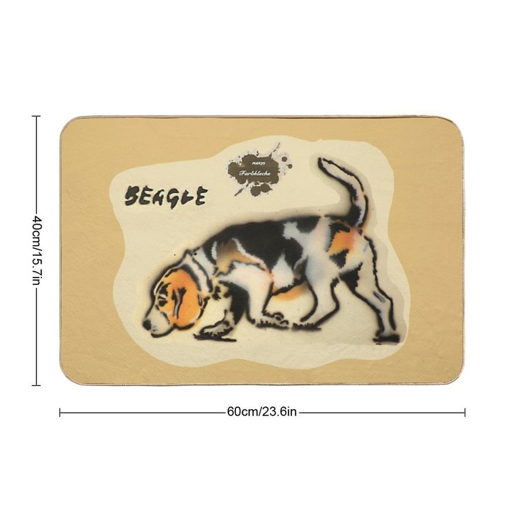 A Beagle Sniffs The Ground  Eco-Friendly Bath Mat