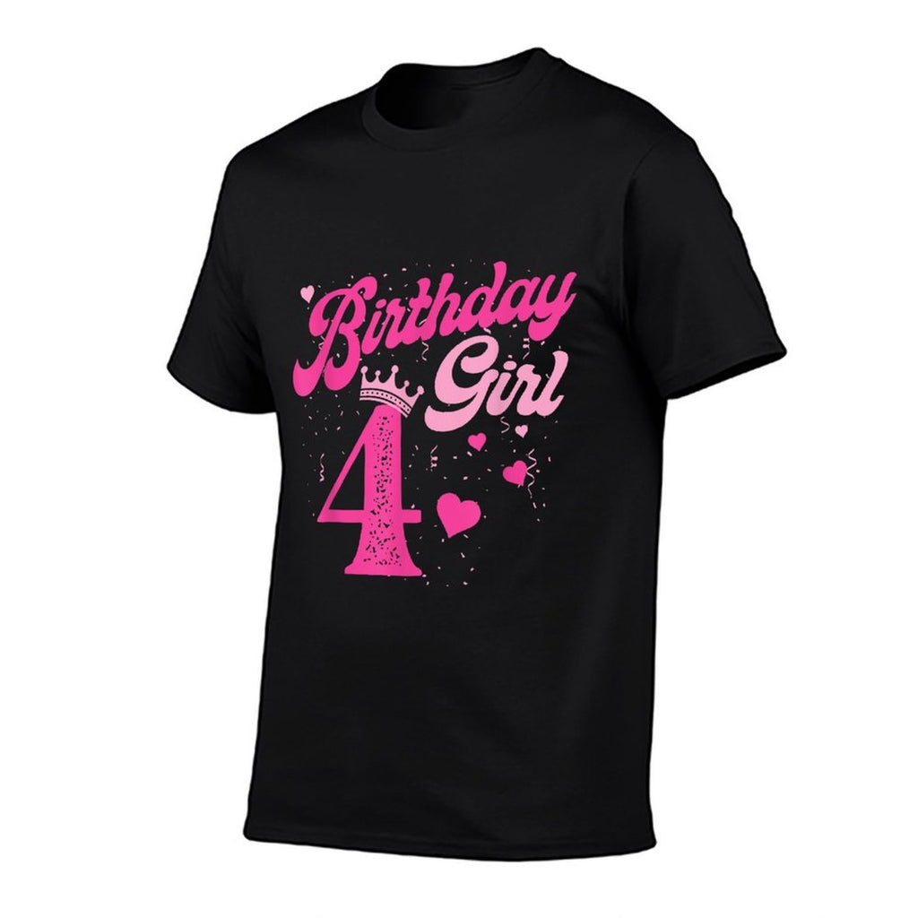 4th Birthday Girl Crown 4 Years Old Bday  Quick-drying T-Shirt