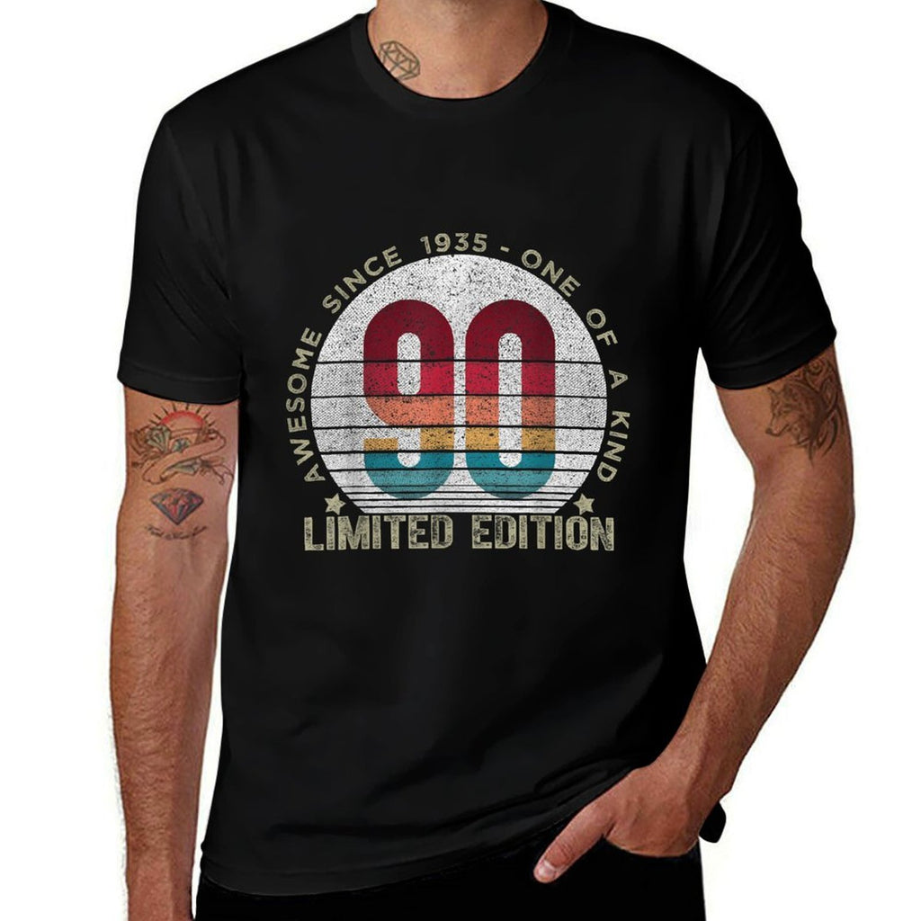 90 Year Old Gifts Vintage 1935 Limited Edition 90th Birthday  Polyester Blend T-Shirt