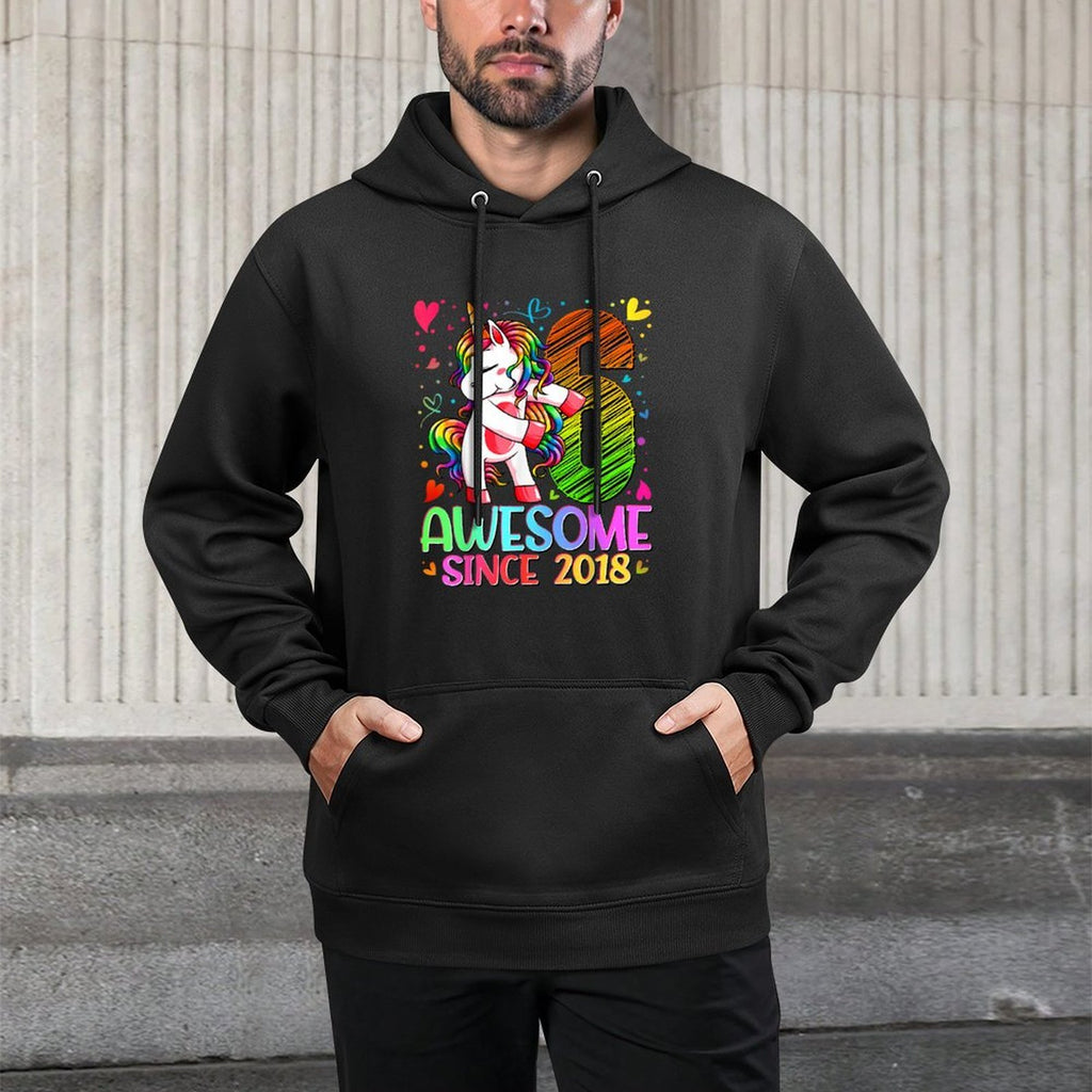 6 Years Old Flossing Unicorn Gifts 6th Birthday Girl Party Versatile Streetwear Hoodie
