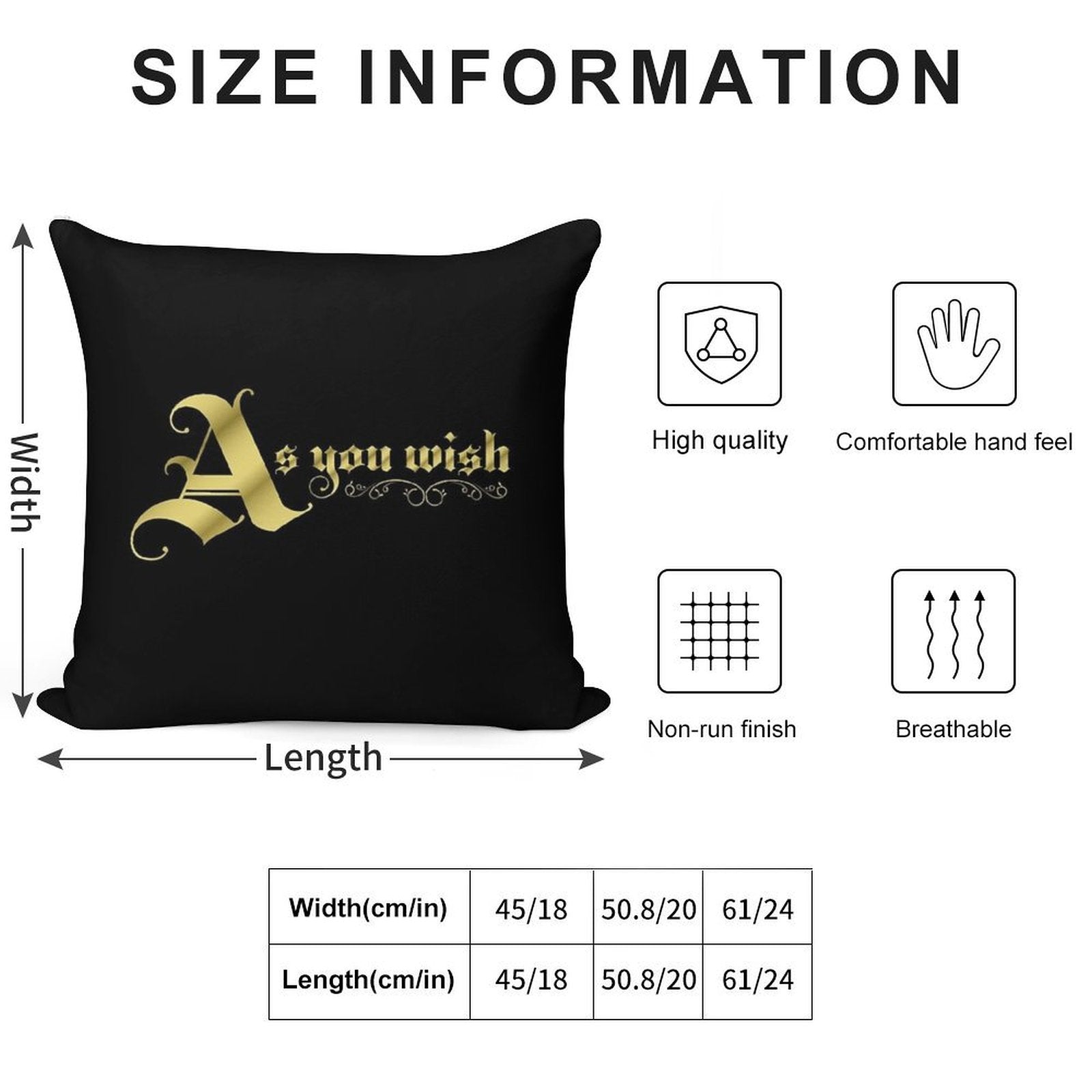 As You Wish Soft Skin-Friendly Throw Pillow