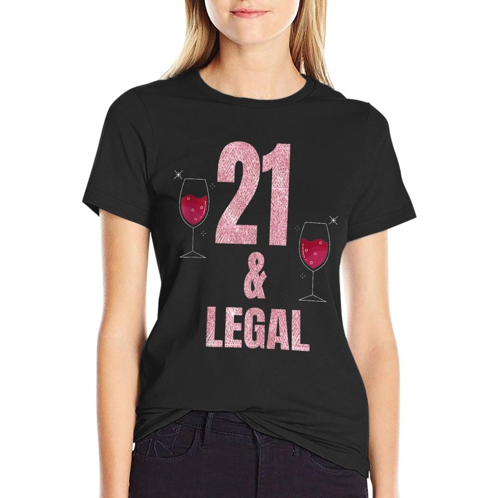 21st Birthday Gifts for Women Glam 21st Birthday T  Trendy Pattern T-Shirt