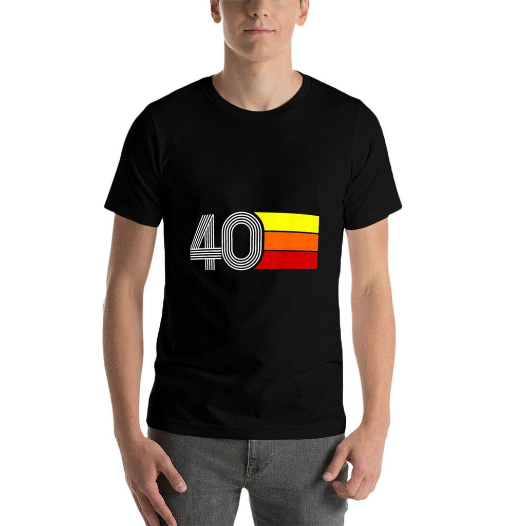 40th Birthday Gift for Men Women  Rolled Sleeves T-Shirt