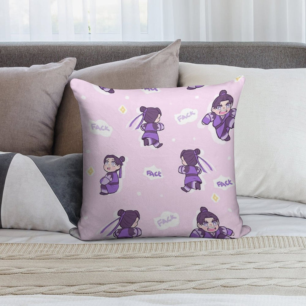 Angry Little Grape Soft Skin-Friendly Throw Pillow