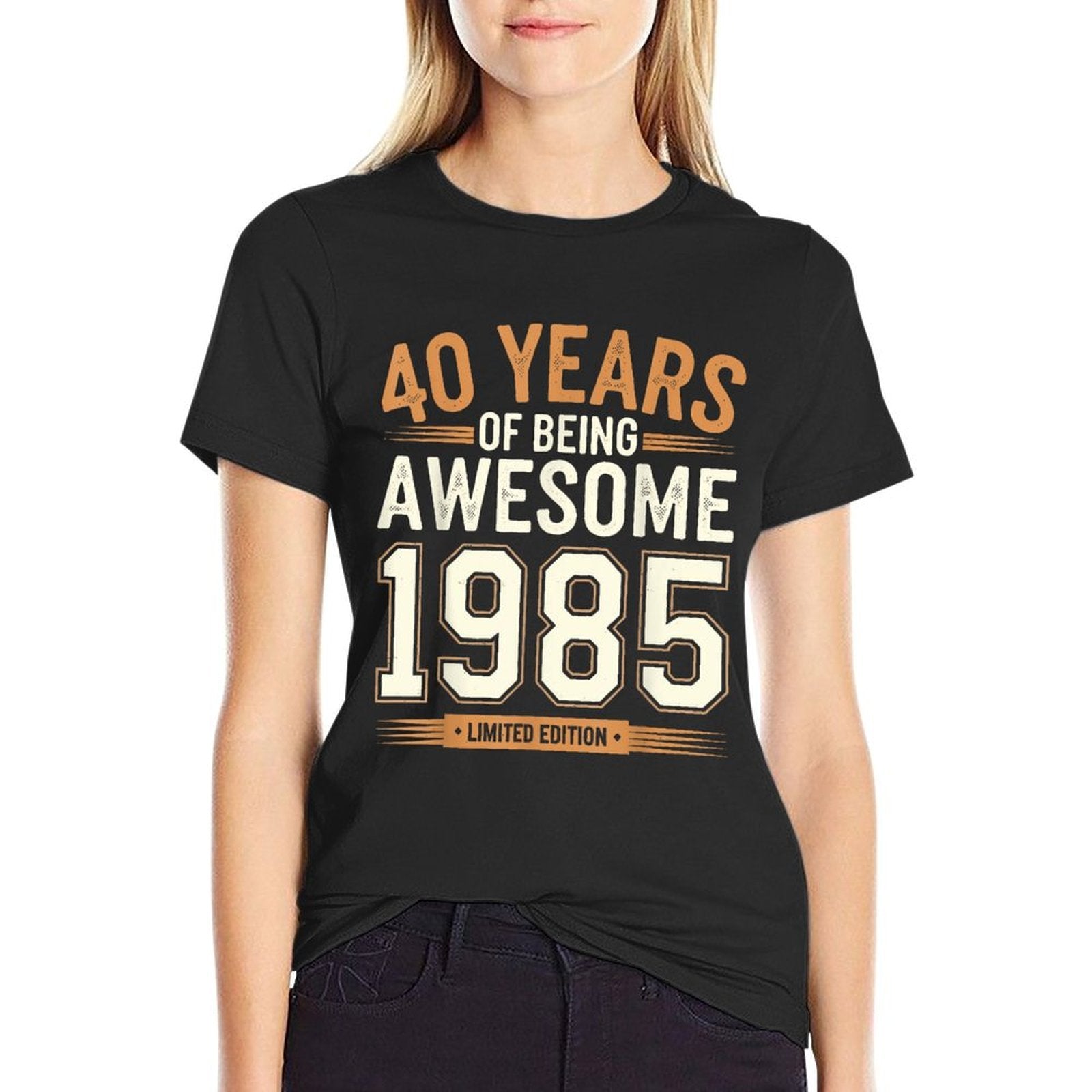 40 Year Birthday Decorations Men Gag 40yr 1985 40th Birthday  Cotton T-Shirt