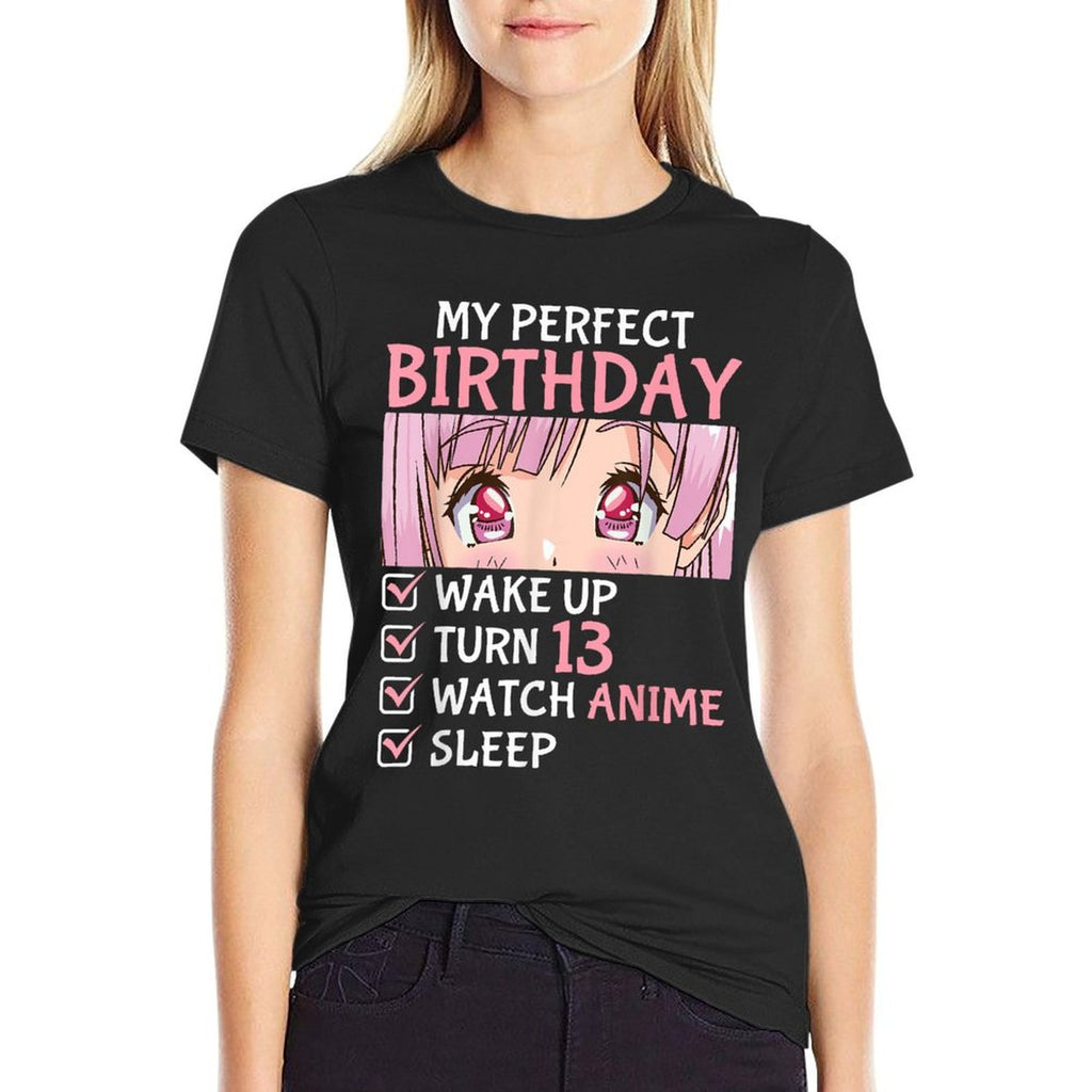 13th Birthday Watch Anime 13 Years Old Animen Girls  Odor-resistant T-Shirt