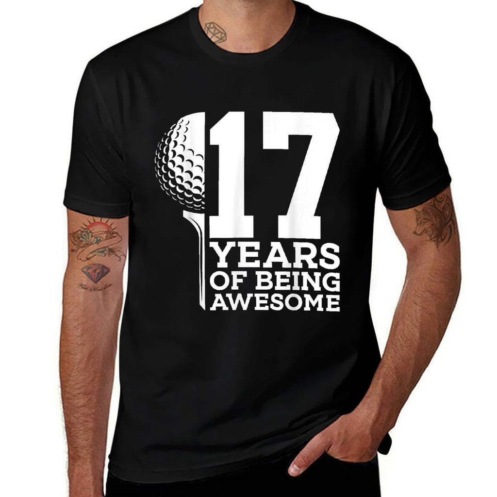 17 YEARS OF BEING AWESOME GOLF 17TH BIRTHDAY  Slim-fit Cut T-Shirt