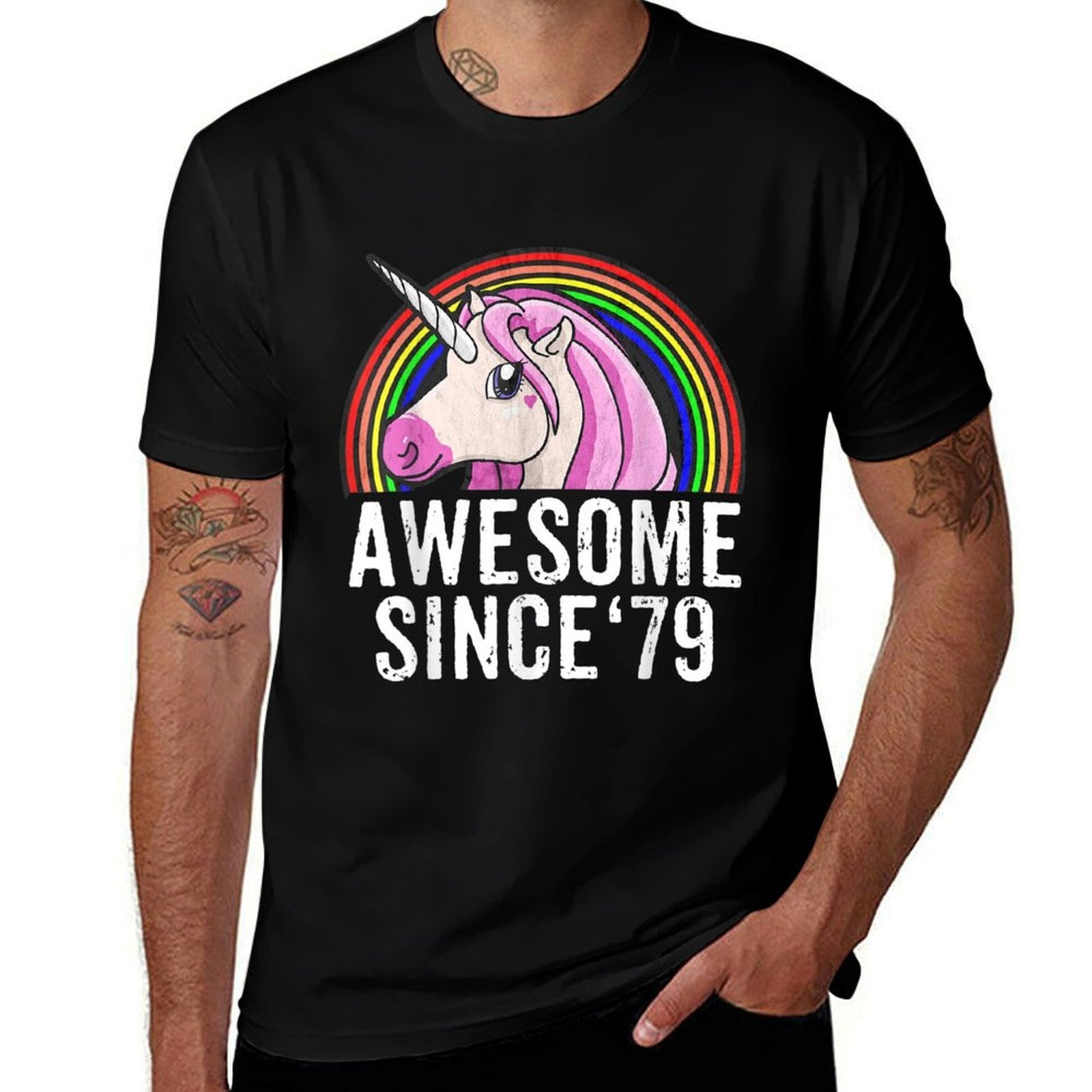 40th Birthdays For Women Unicorn 1979  Fade-proof Color T-Shirt