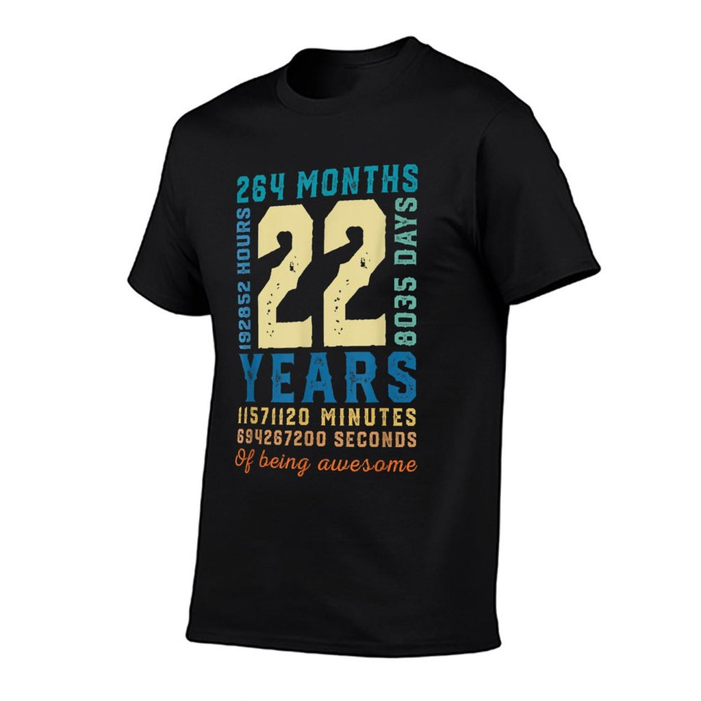 22 Years Of Being Awesome Vintage 22 Years Old 22nd Birthday  Cotton T-Shirt