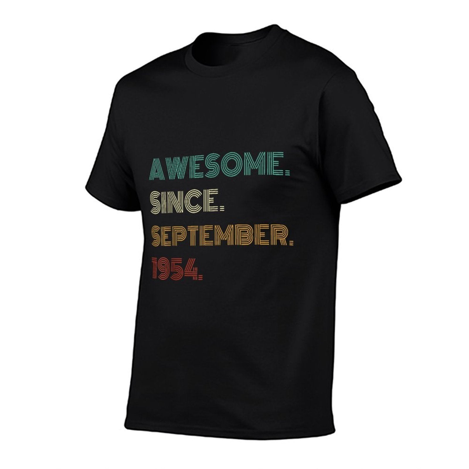 70 Years Old Awesome Since September 1954 70th Birthday  High-quality Stitching T-Shirt