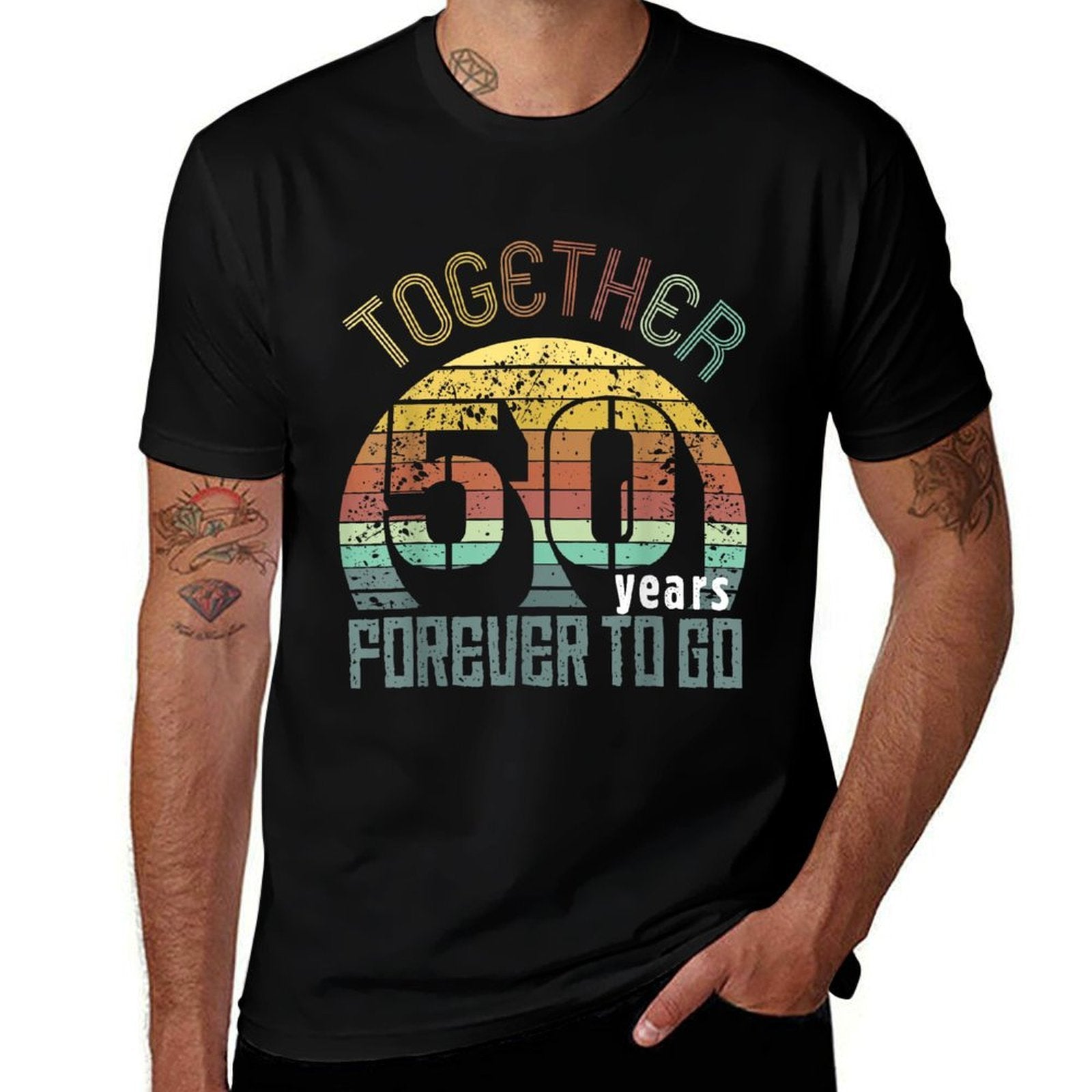 50th Years Wedding Anniversary Gifts For Couples Cool Fifty  Durable T-Shirt