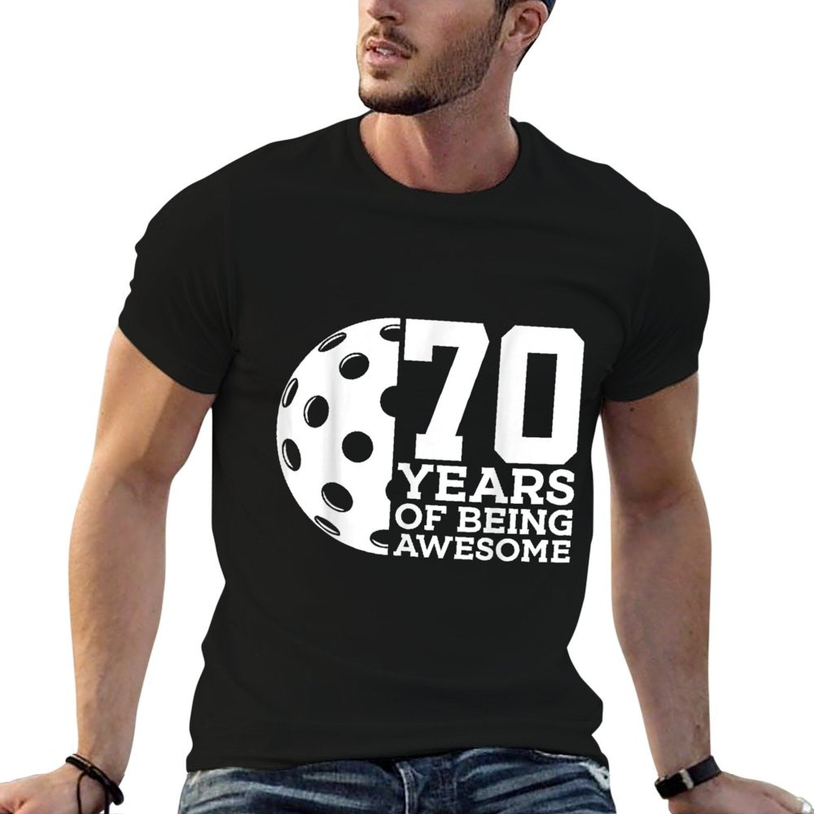 70 YEARS OF BEING AWESOME PICKLEBALL 70TH BIRTHDAY  Eco-friendly Material T-Shirt