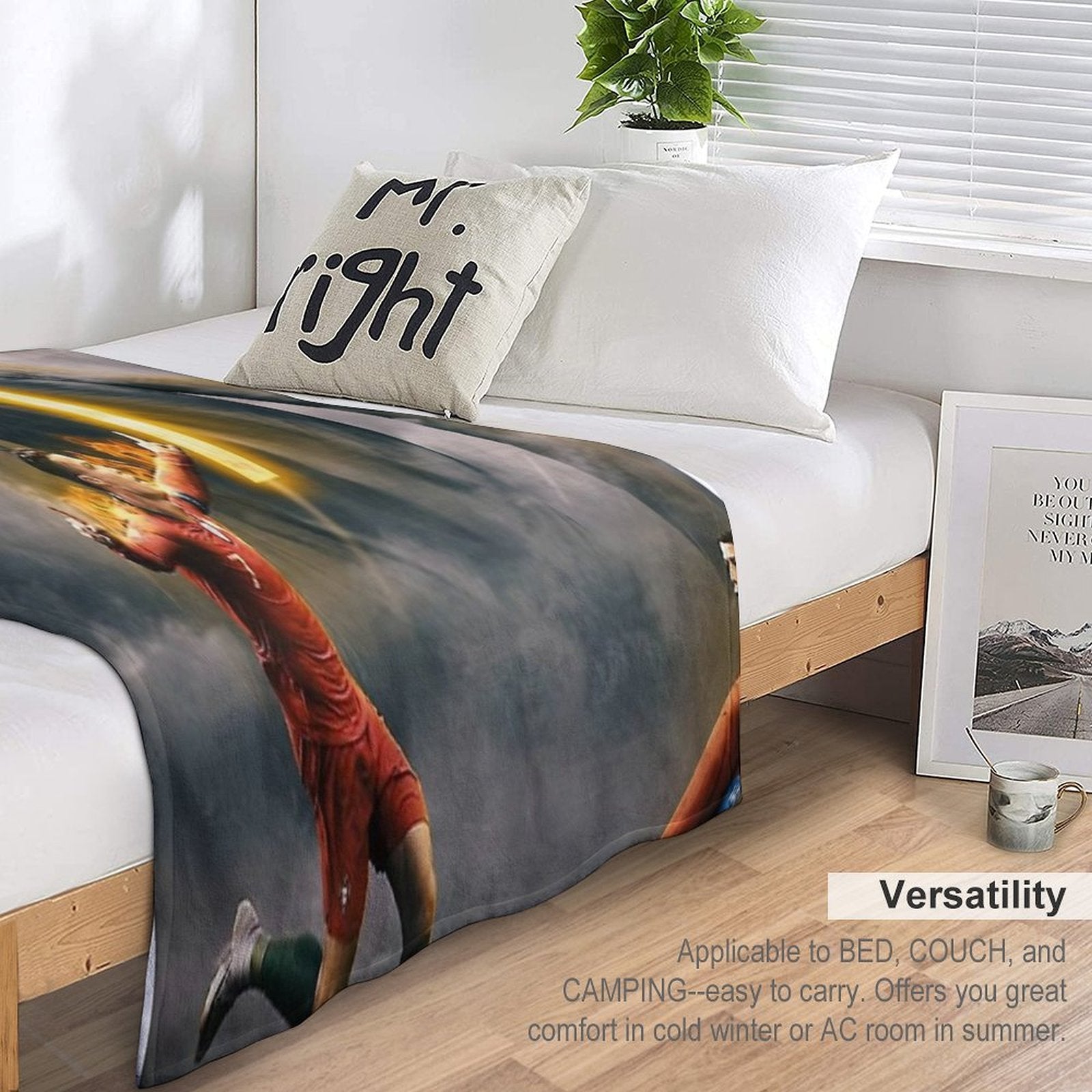 Aesthetic Ronaldo Poster Plush Throw Blanket