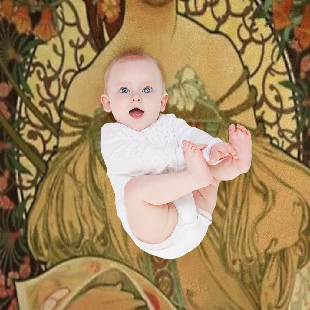 Alphonse Mucha -1860 - 1939 Durable Throw Blanket