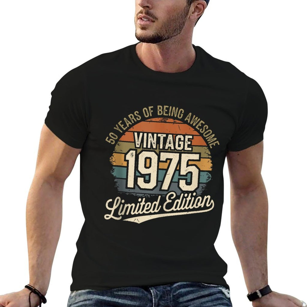 50 Year Birthday Decorations Men Gag 50yr 1975 50th Birthday  Eco-friendly Material T-Shirt