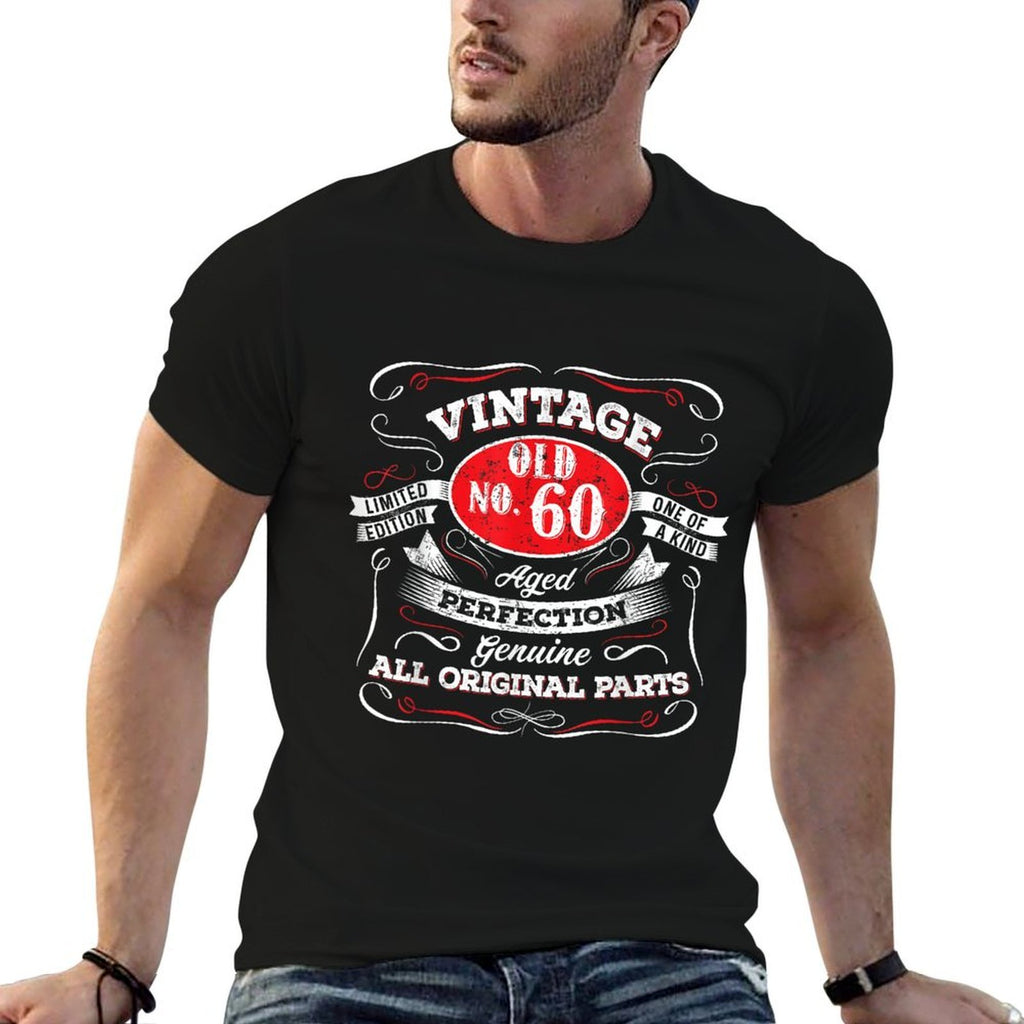 60th Birthday - Vintage Sixty Year Old  High-quality Stitching T-Shirt