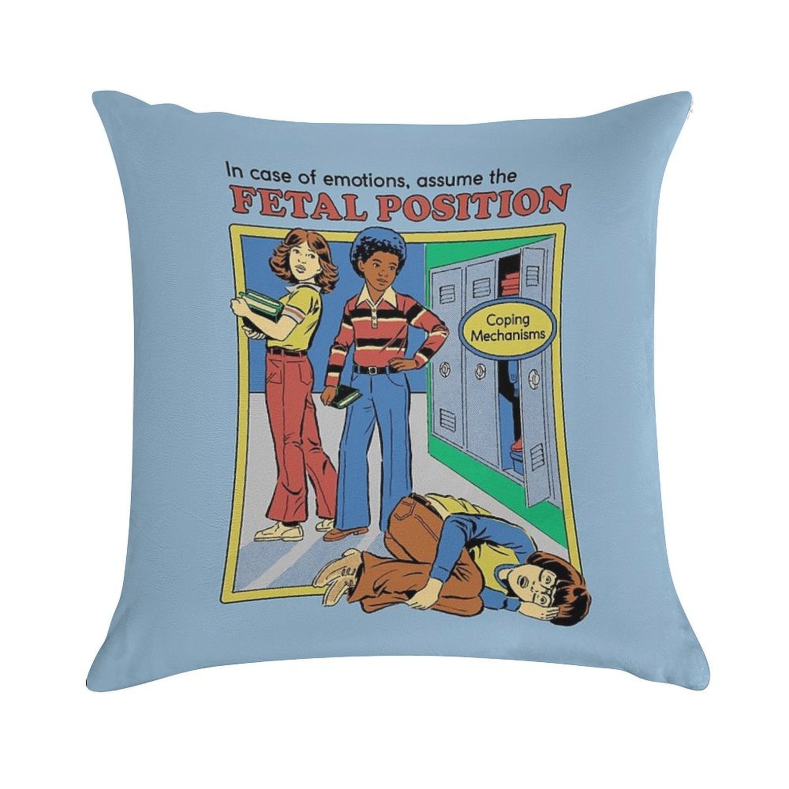Assume The Fetal Position Soft Luxury Feel Throw Pillow