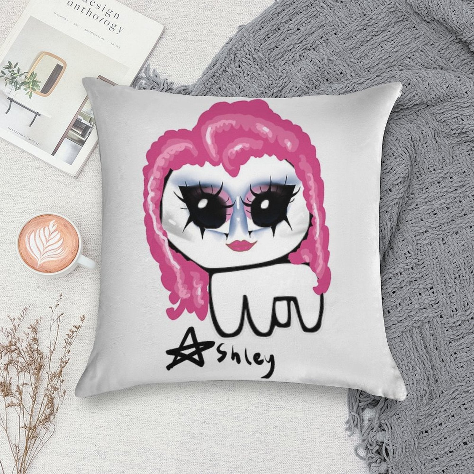 Ashley Awe Tism Creature Soft Home Decor Throw Pillow
