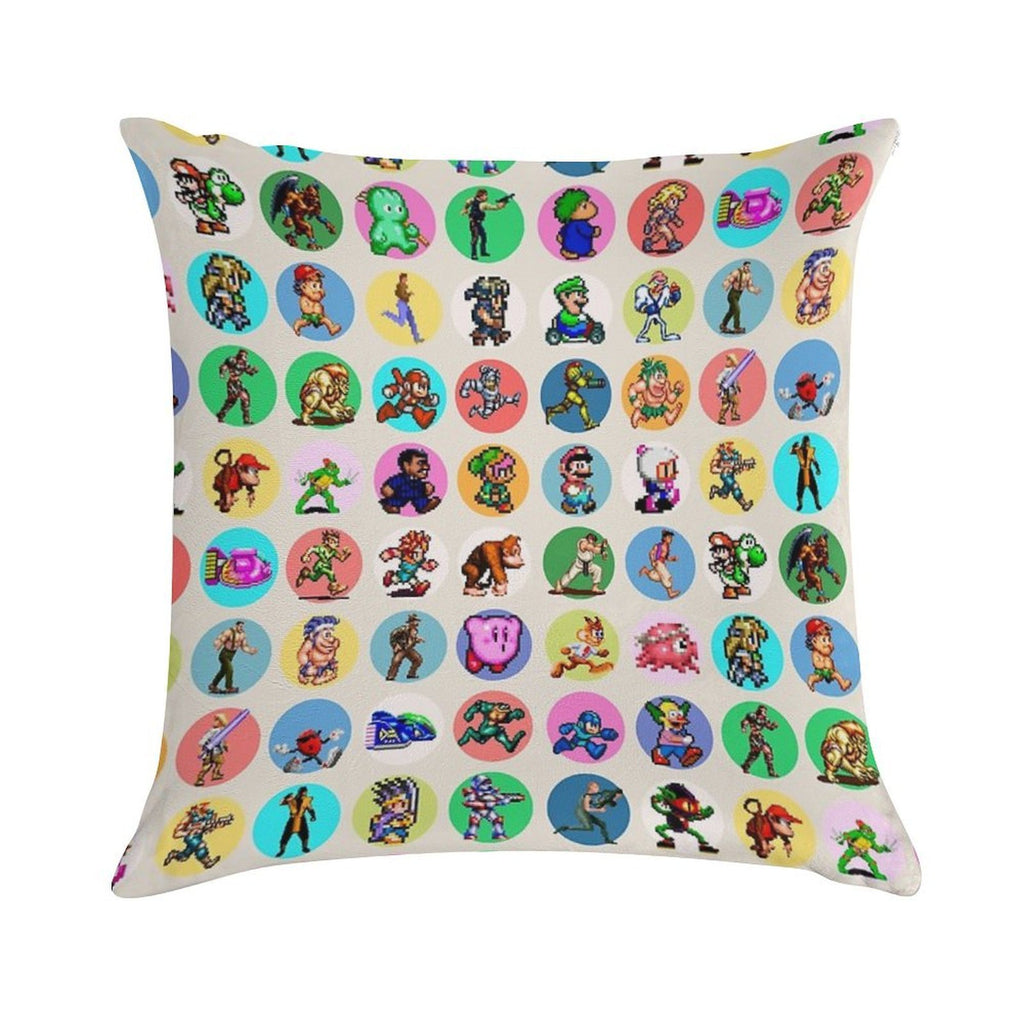 16BIT ICONS Soft Easy Maintenance Throw Pillow