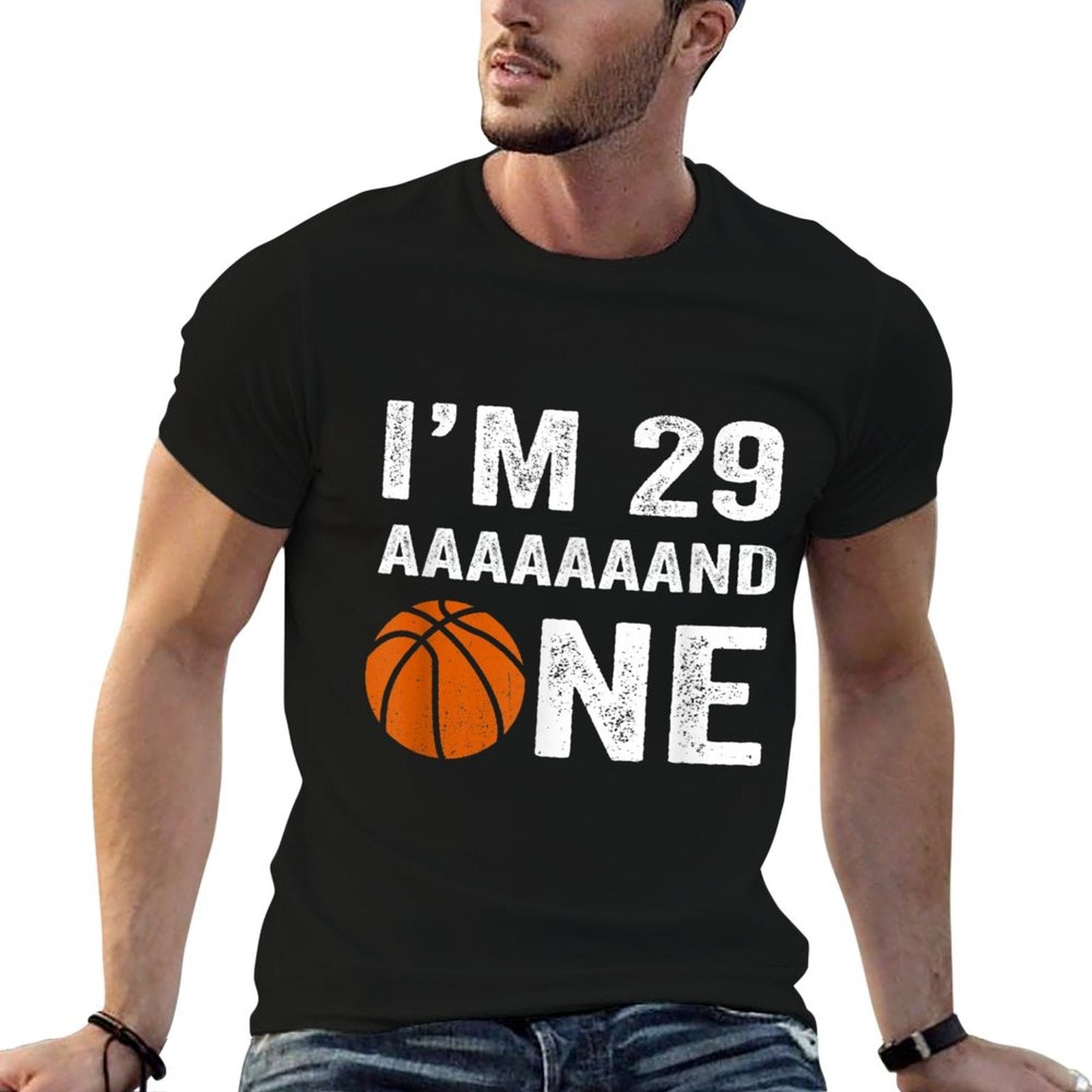 30th Birthday Funny Basketball Birthday Thirtieth  Tagless Design T-Shirt