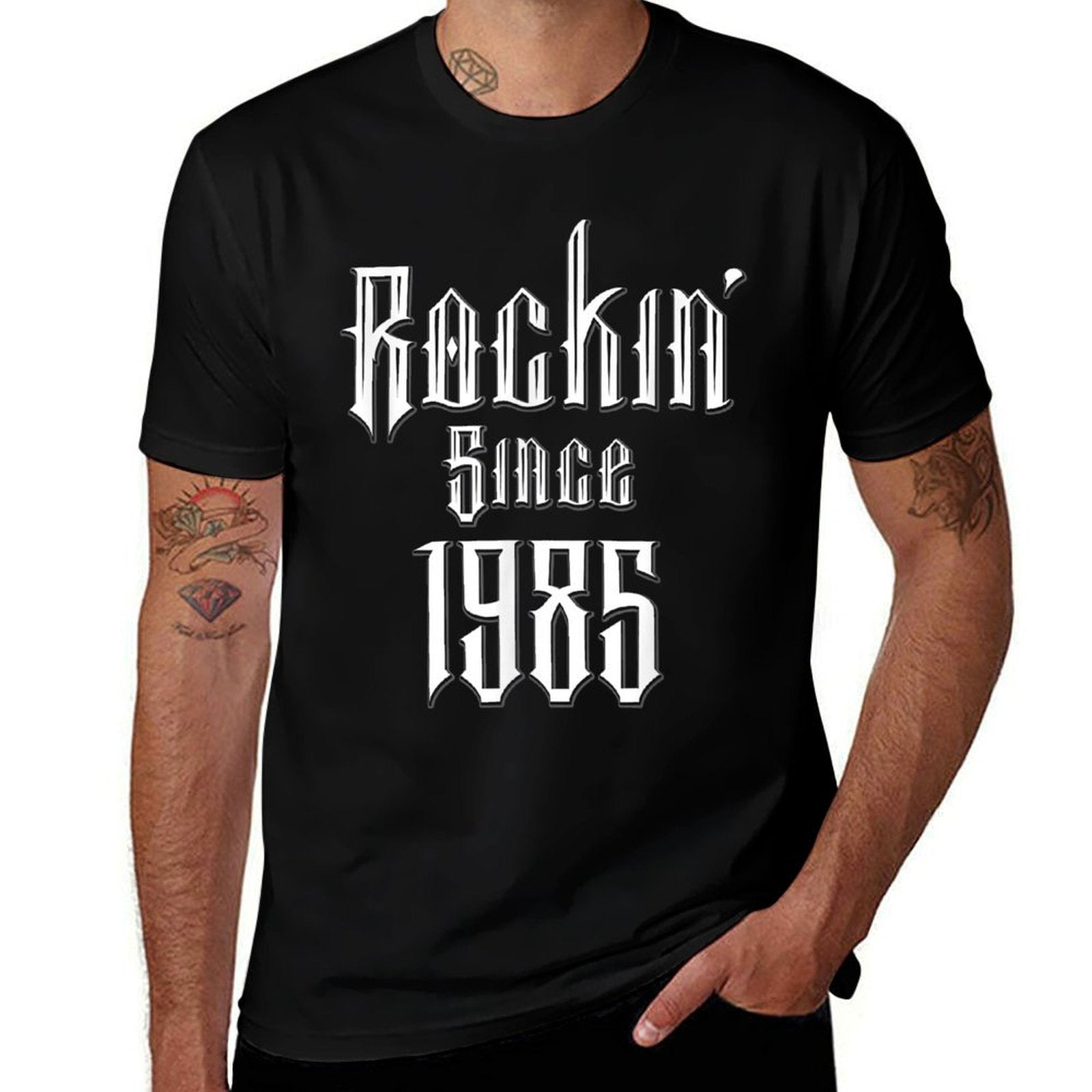 40 Year Old Classic Rock 40th Birthday  Oversized Silhouette T-Shirt