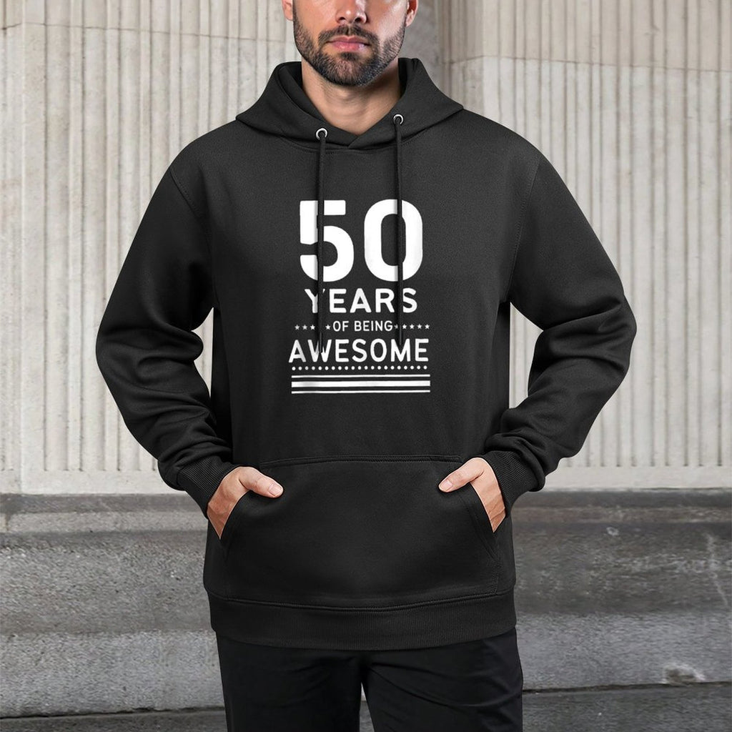 50 Years Of Being Awesome 50th Funny 50th Birthday Party Relaxed Fit Hoodie