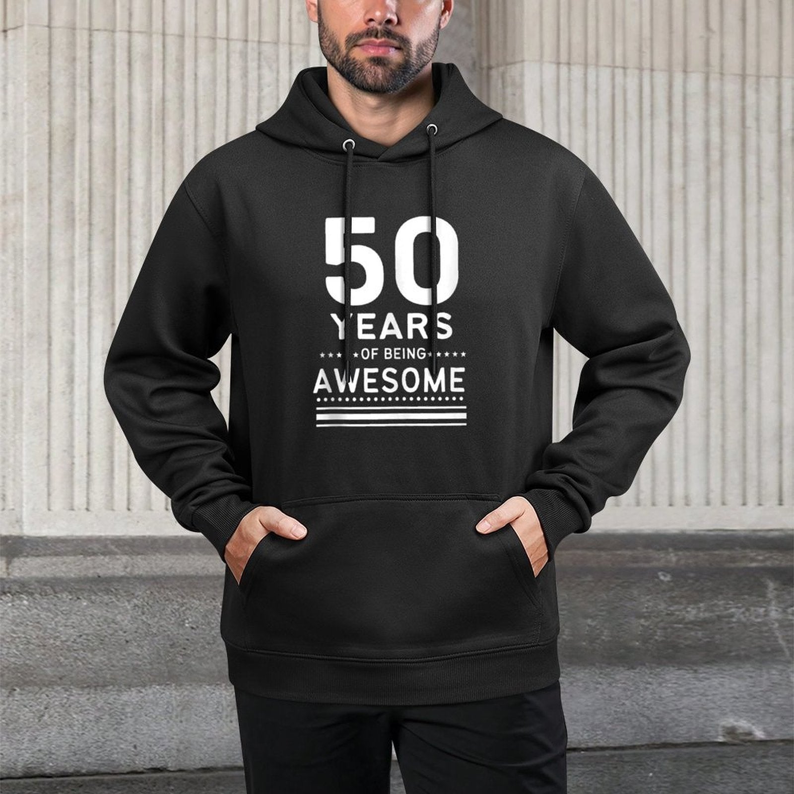 50 Years Of Being Awesome 50th Funny 50th Birthday Party Relaxed Fit Hoodie