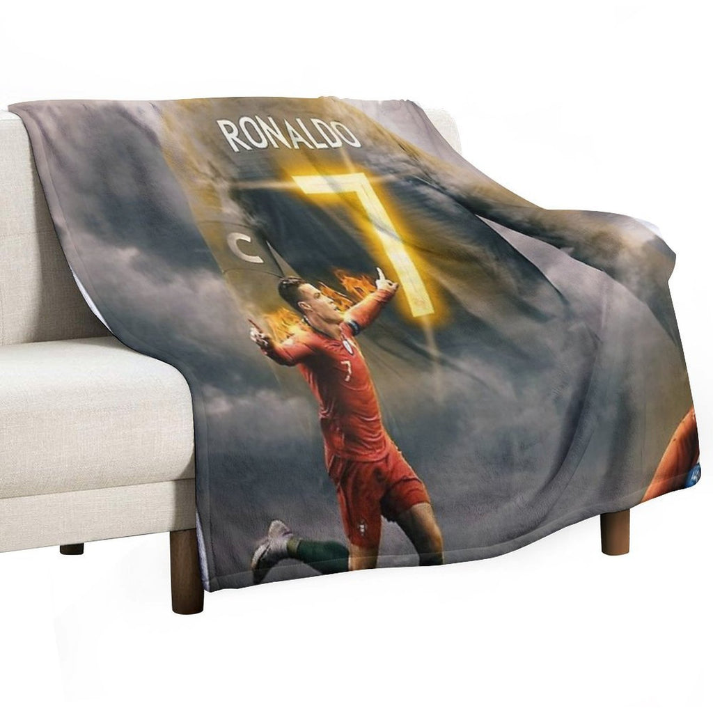 Aesthetic Ronaldo Poster Plush Throw Blanket
