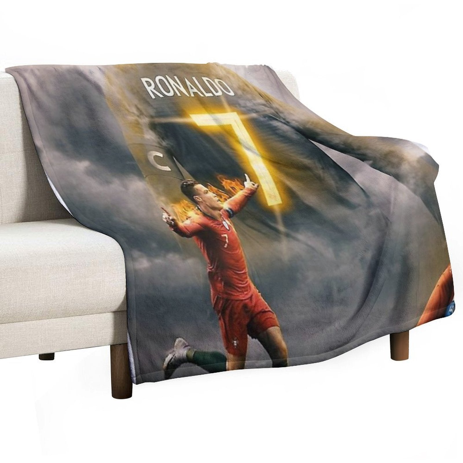 Aesthetic Ronaldo Poster Plush Throw Blanket