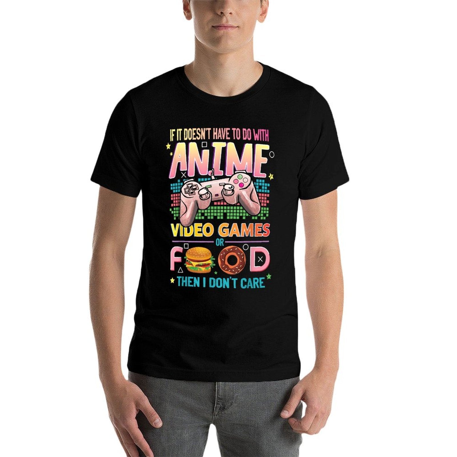 Anime Video Games Food - Anime Lovers Gifts Idea Girls Boys  Stretchy T-Shirt