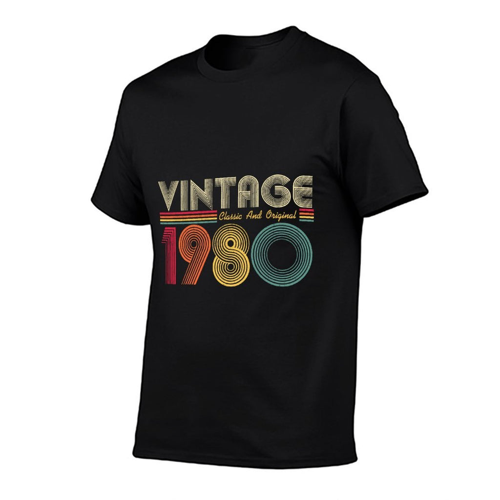 1980 40th Birthday Gift Vintage Retro Men Women 40 Years Old  Stretchy T-Shirt