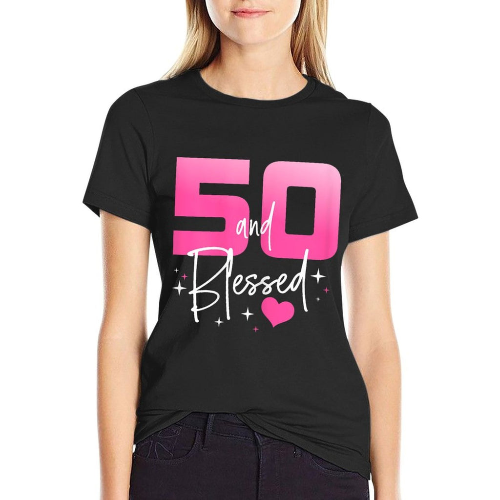 50 And Blessed Chapter 50 Year Old Gifts 50th Birthday Gifts  Cotton T-Shirt