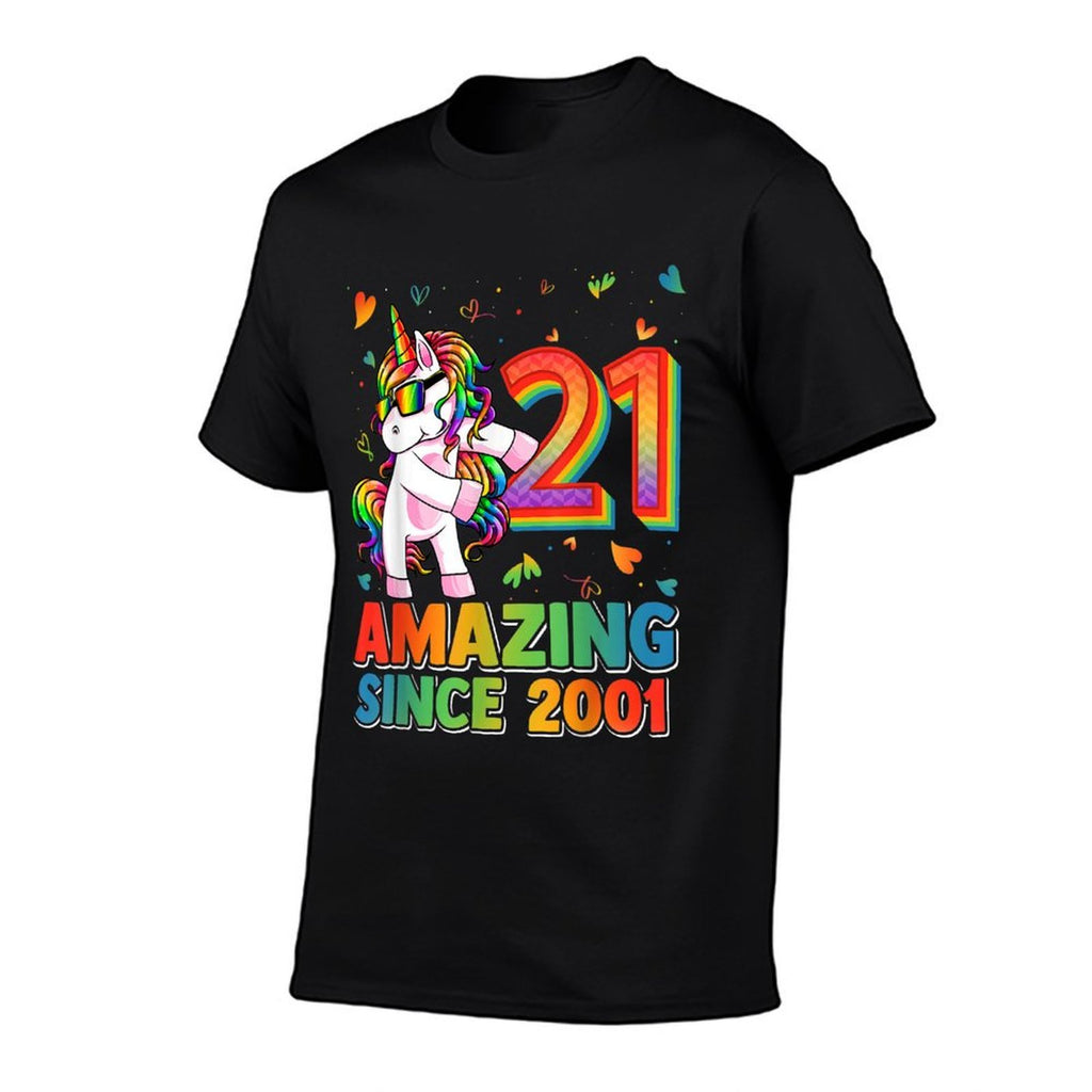 21 Years Old Unicorn Flossing 21st Birthday Unicorn Party  Odor-resistant T-Shirt
