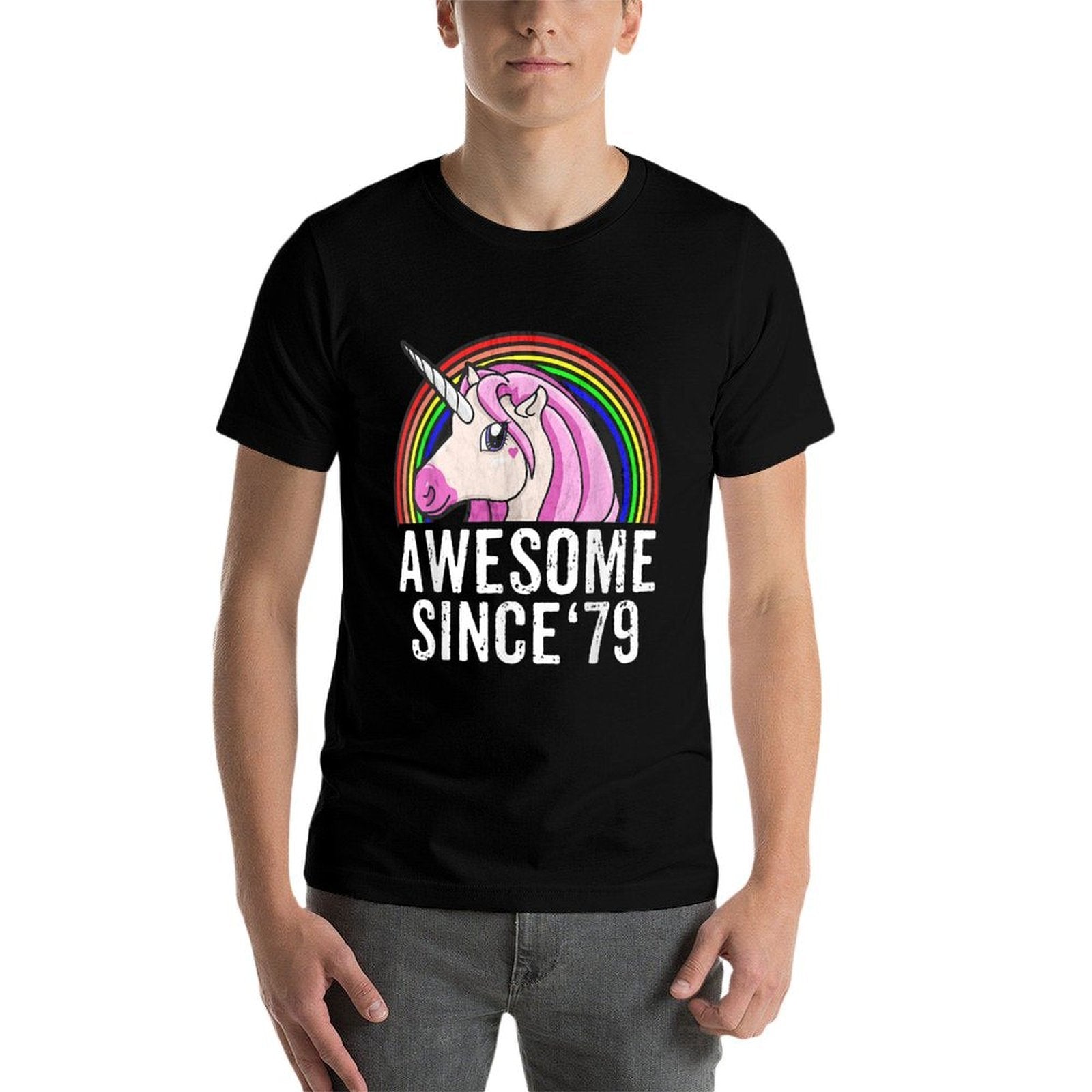 40th Birthdays For Women Unicorn 1979  Fade-proof Color T-Shirt