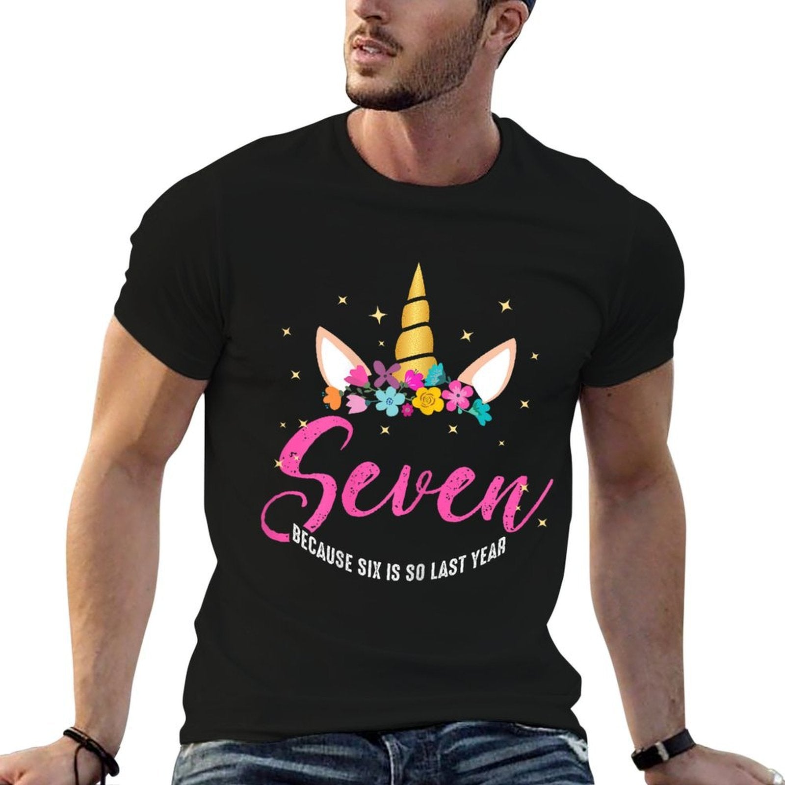 7 Years Old Birthday Girl Gifts Unicorn 7th Birthday  Relaxed-fit T-Shirt