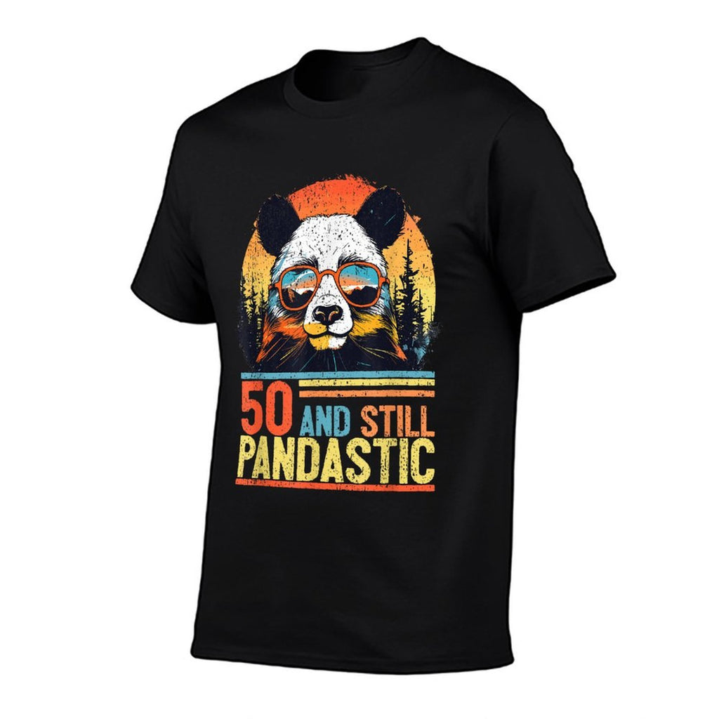 50 Years Old Panda 50th Birthday  Oversized Silhouette T-Shirt