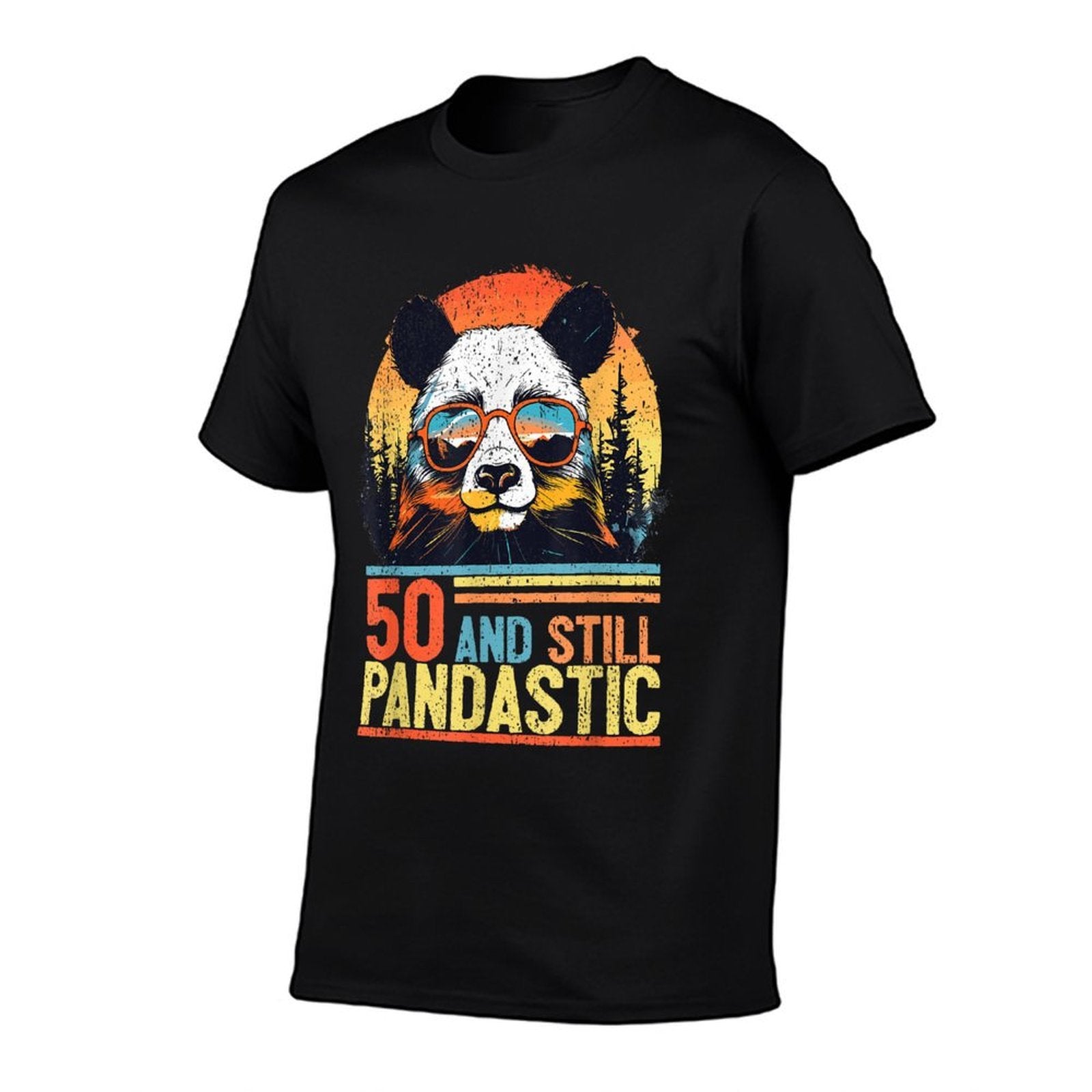 50 Years Old Panda 50th Birthday  Oversized Silhouette T-Shirt