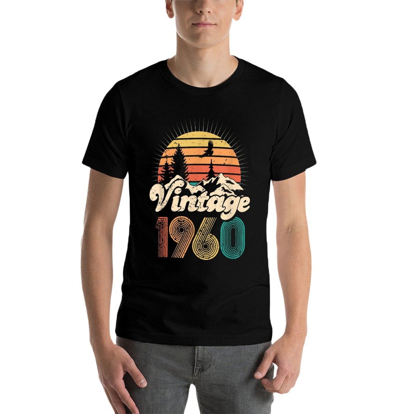 60th Birthday Gift - Vintage 1960 - 60 Years Old Men Women  Lightweight T-Shirt