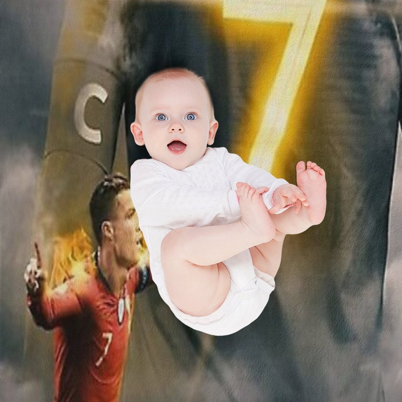 Aesthetic Ronaldo Poster Plush Throw Blanket