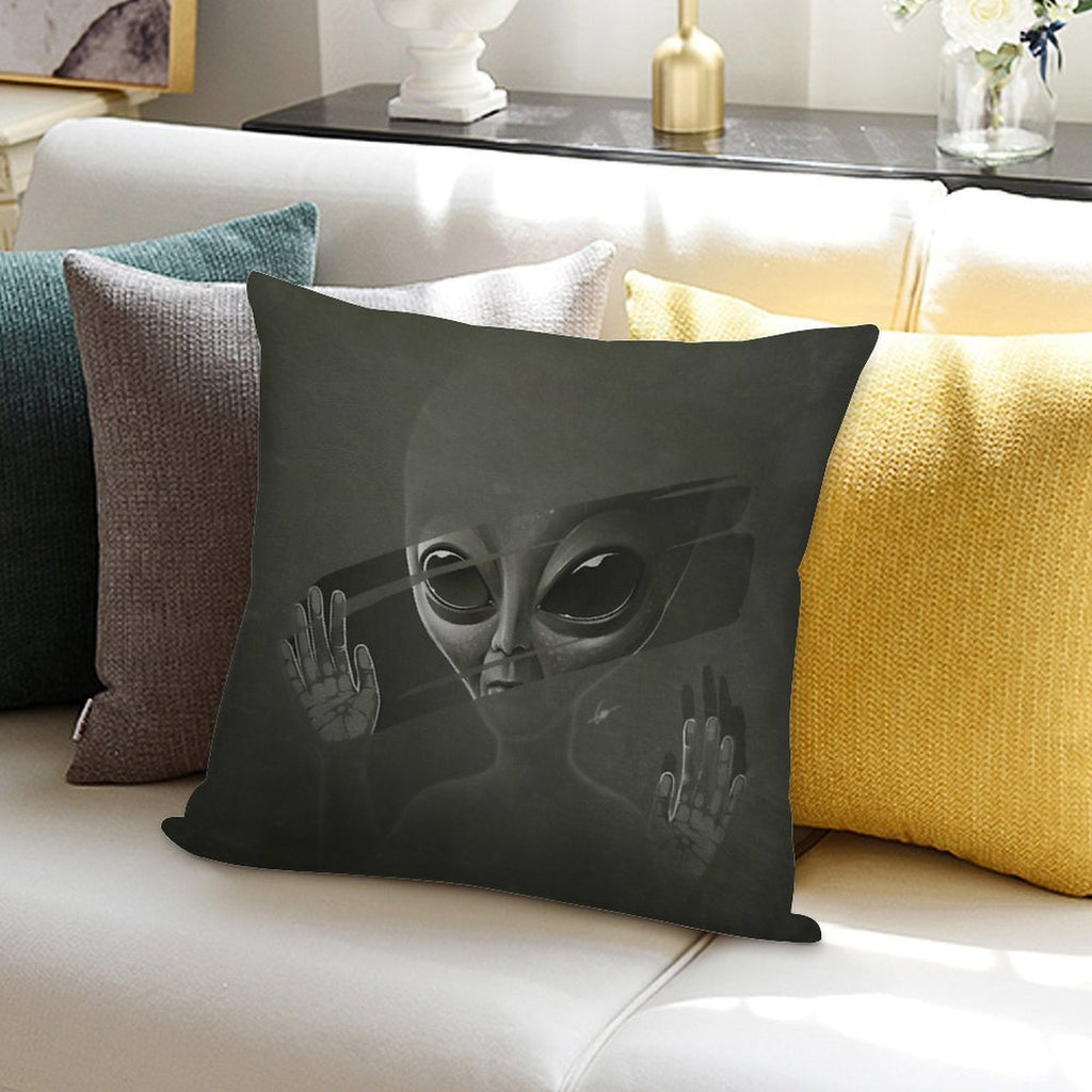 Alien Soft Decorative Cover Throw Pillow