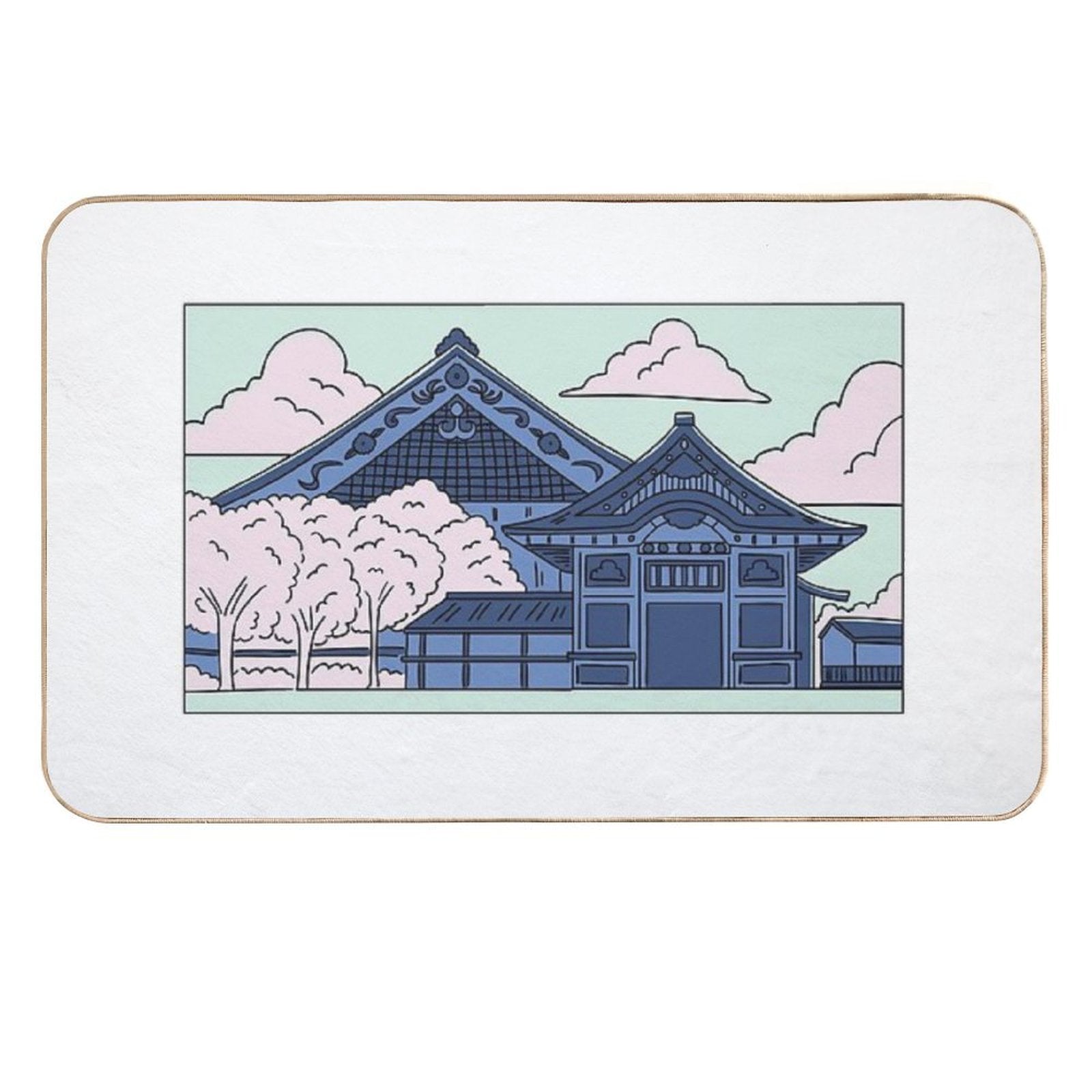 Anime Temple  High-Traffic Bath Mat