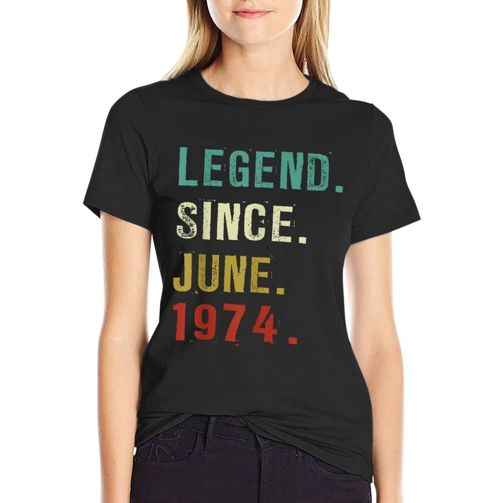 50 Years Old Awesome Since June 1974 50th Birthday Gifts  High-quality Stitching T-Shirt