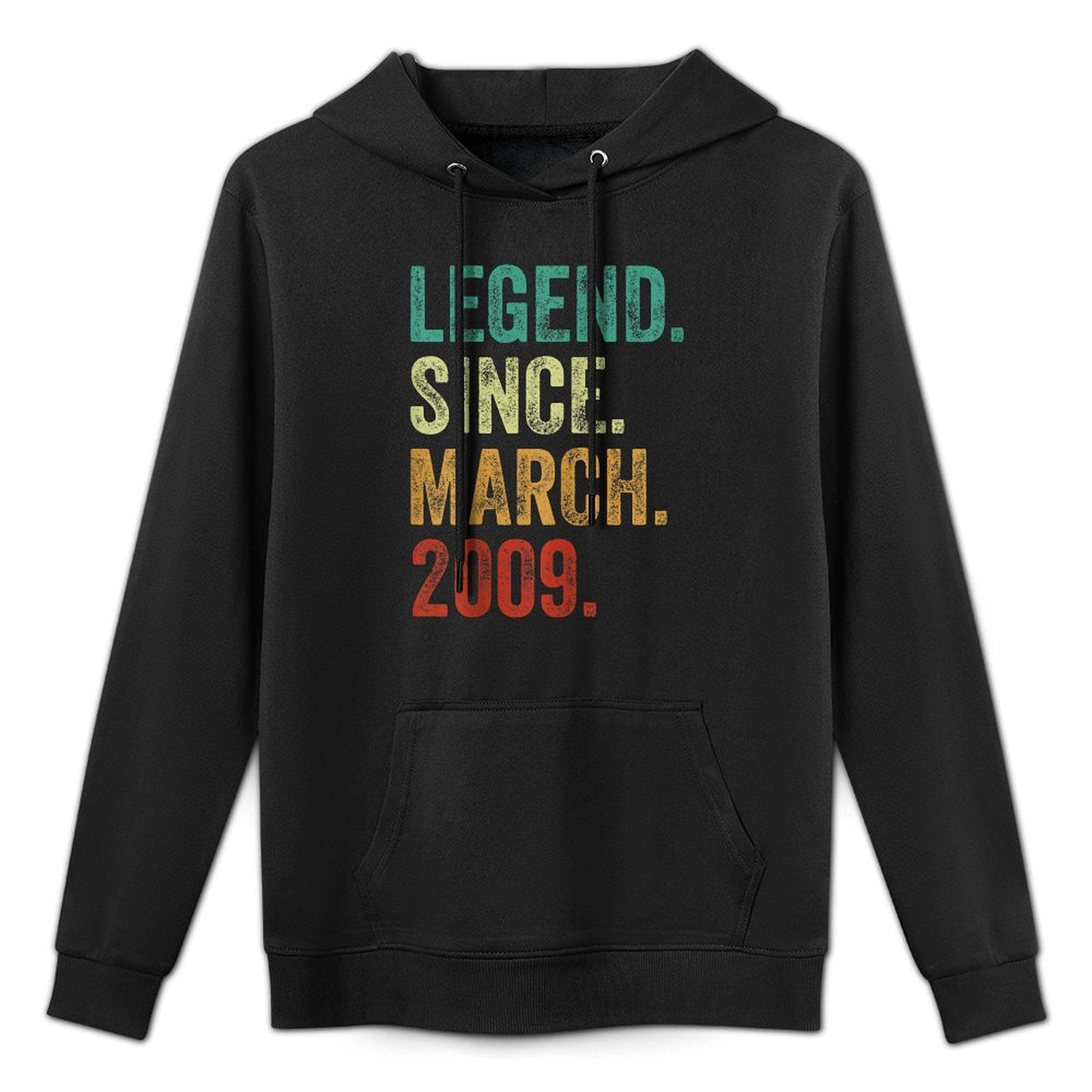 16 Years Old Legend Since March 2009 16th Birthday Medium-Weight Fabric Hoodie