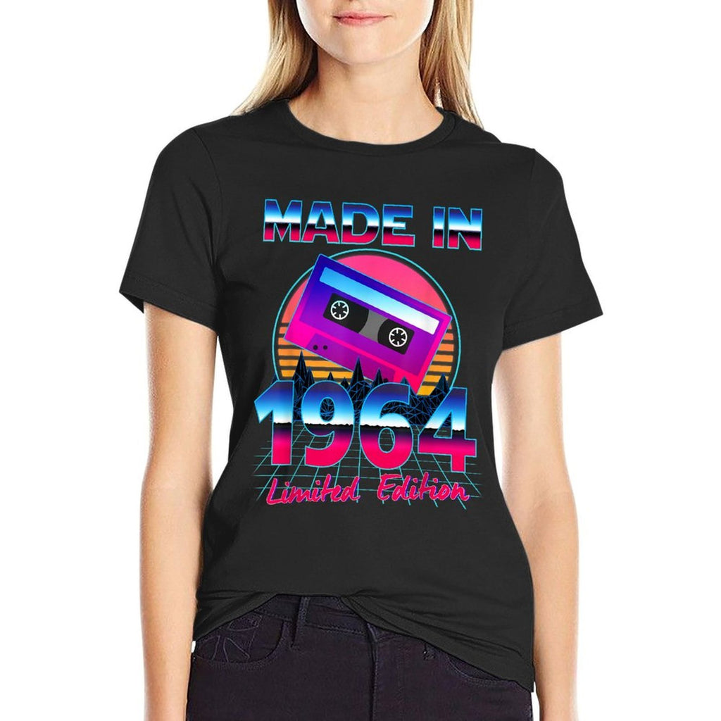 60 Years Old Retro Vintage 1964 Cassette 60th Birthday  Durable T-Shirt