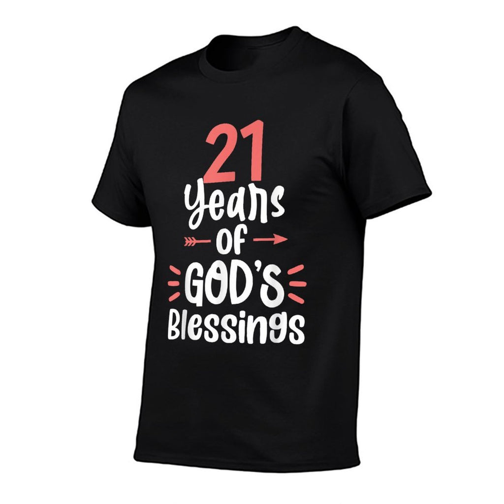 21 Years of God's Blessings 21 Year Old 21st Birthday  Affordable Price T-Shirt