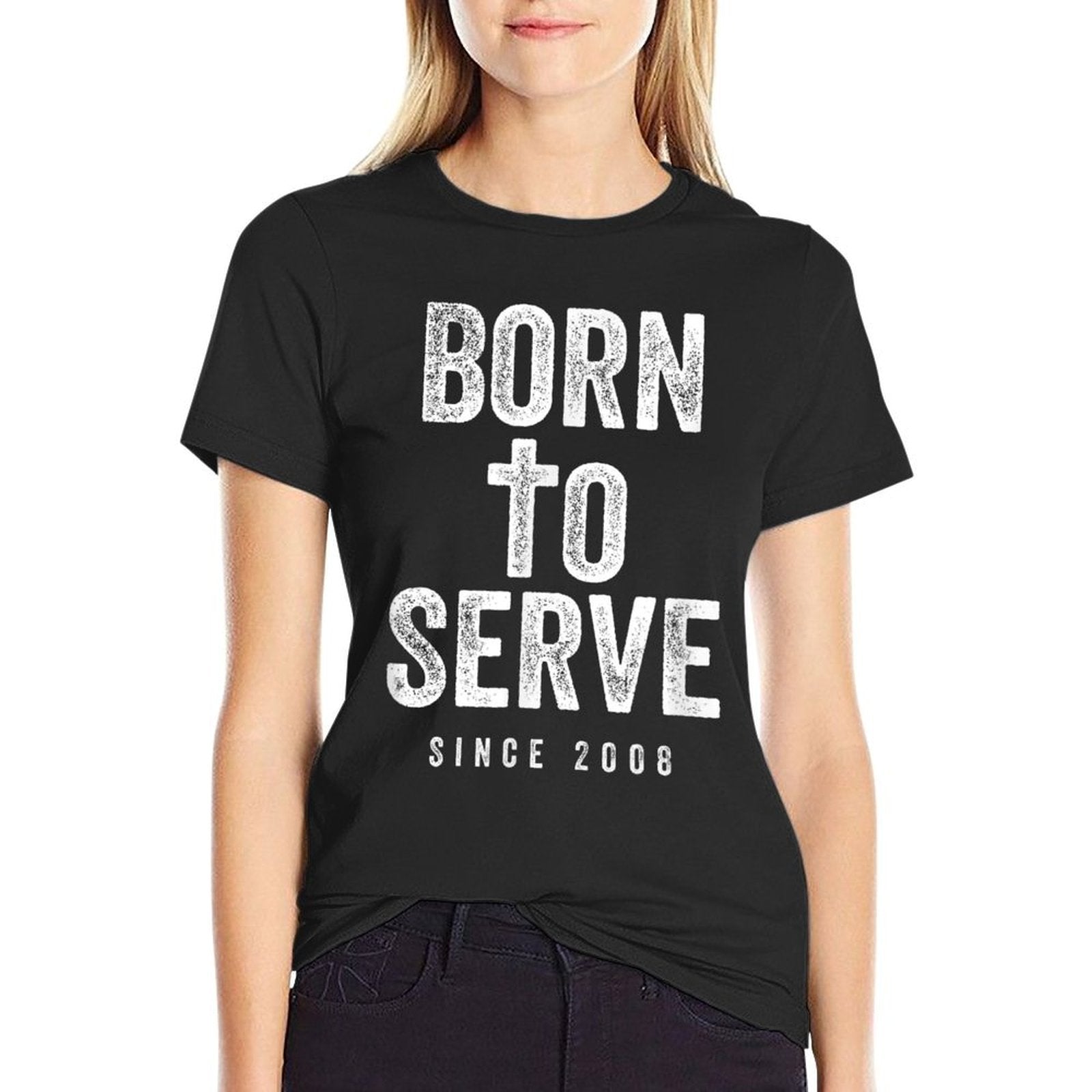 17 Year Old Christian Jesus And God 2008 17th Birthday  Ribbed Collar T-Shirt