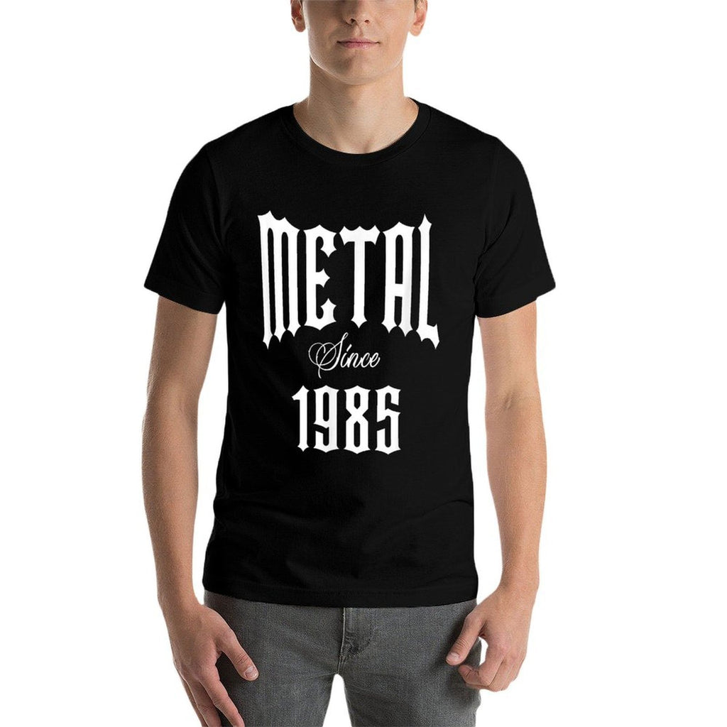 40 Year Old Metal Music 40th Birthday  Heathered Texture T-Shirt