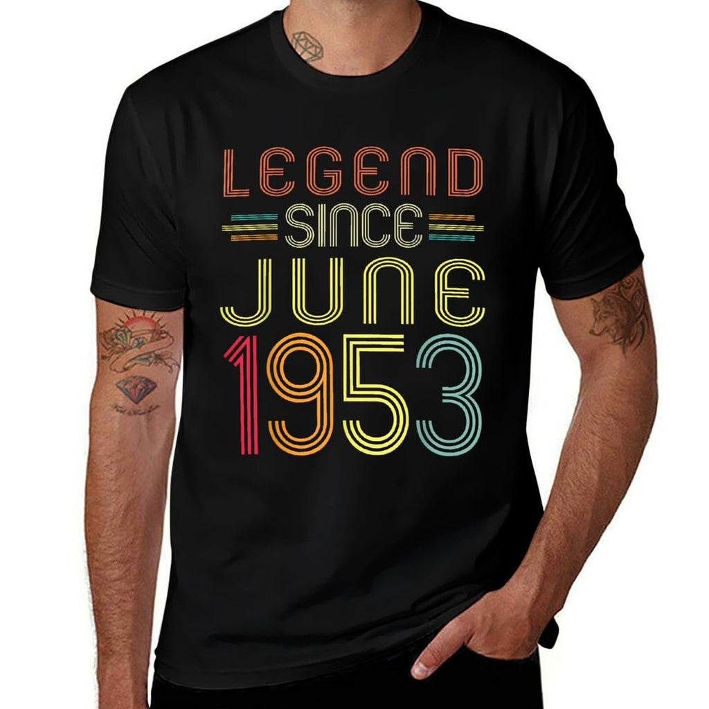 70 Years Old Gifts - Legend Since June 1953 70th Birthday  Soft T-Shirt
